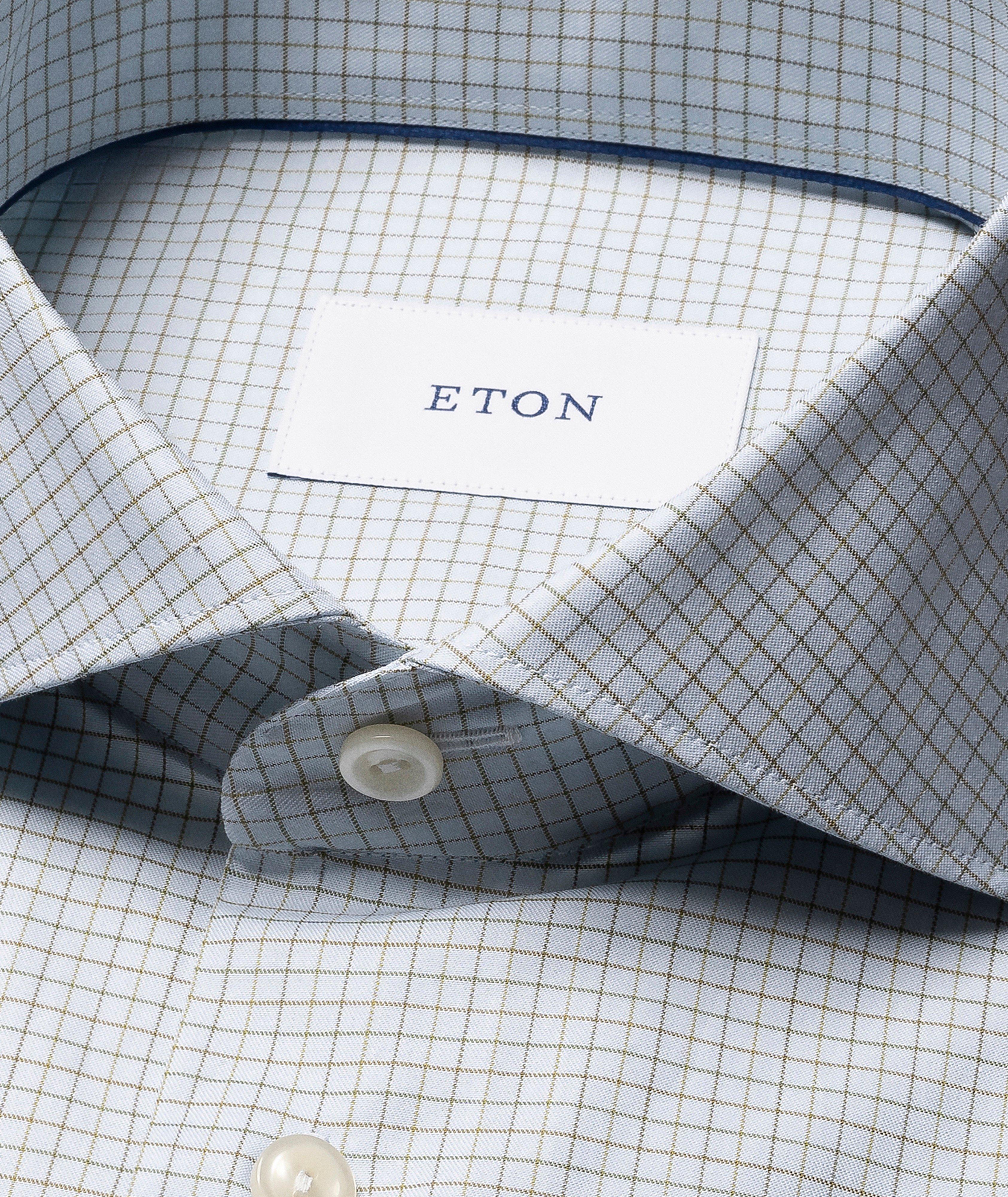 Slim-Fit Check Twill Dress Shirt image 1