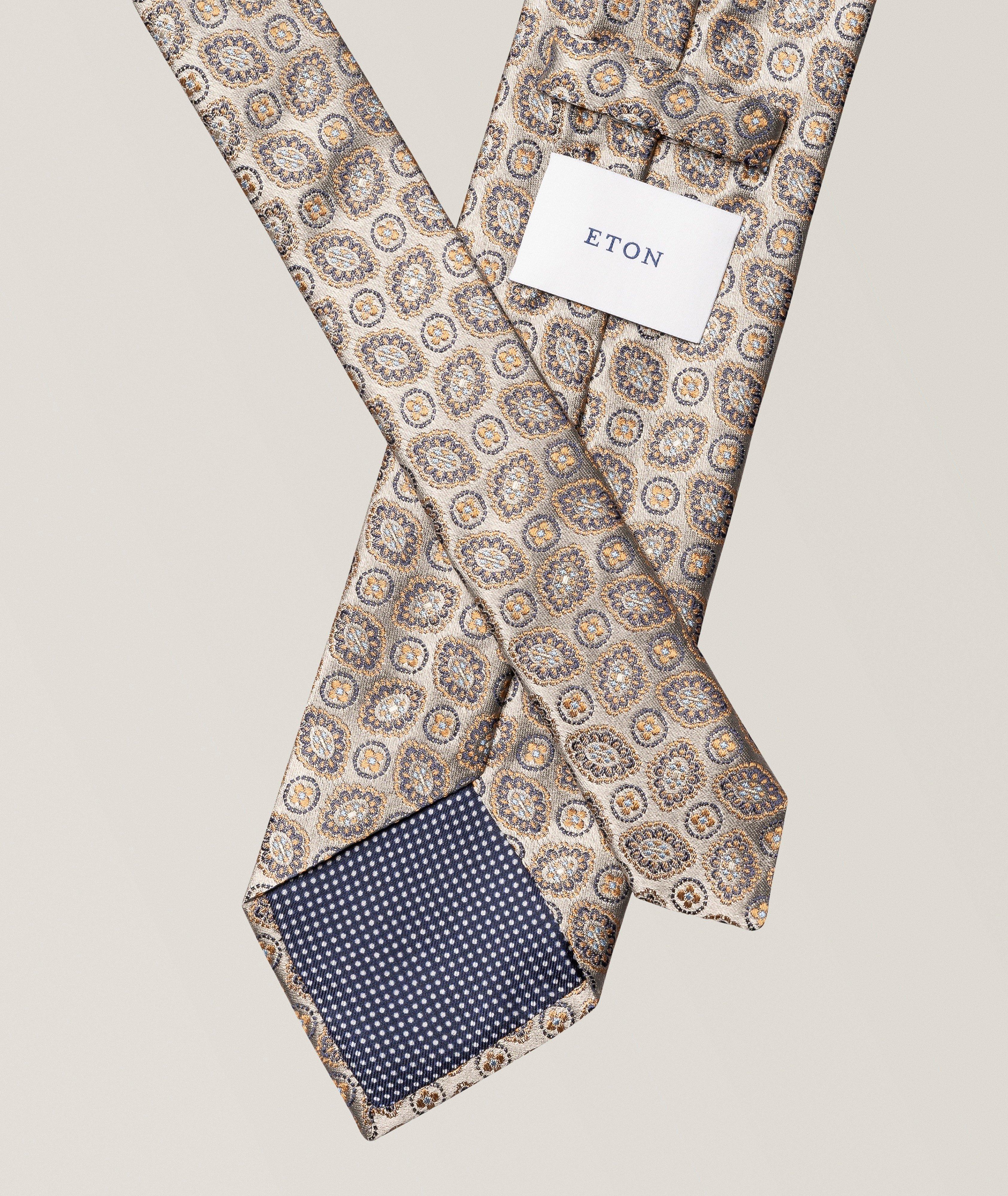 Medallion Woven Silk Tie image 1