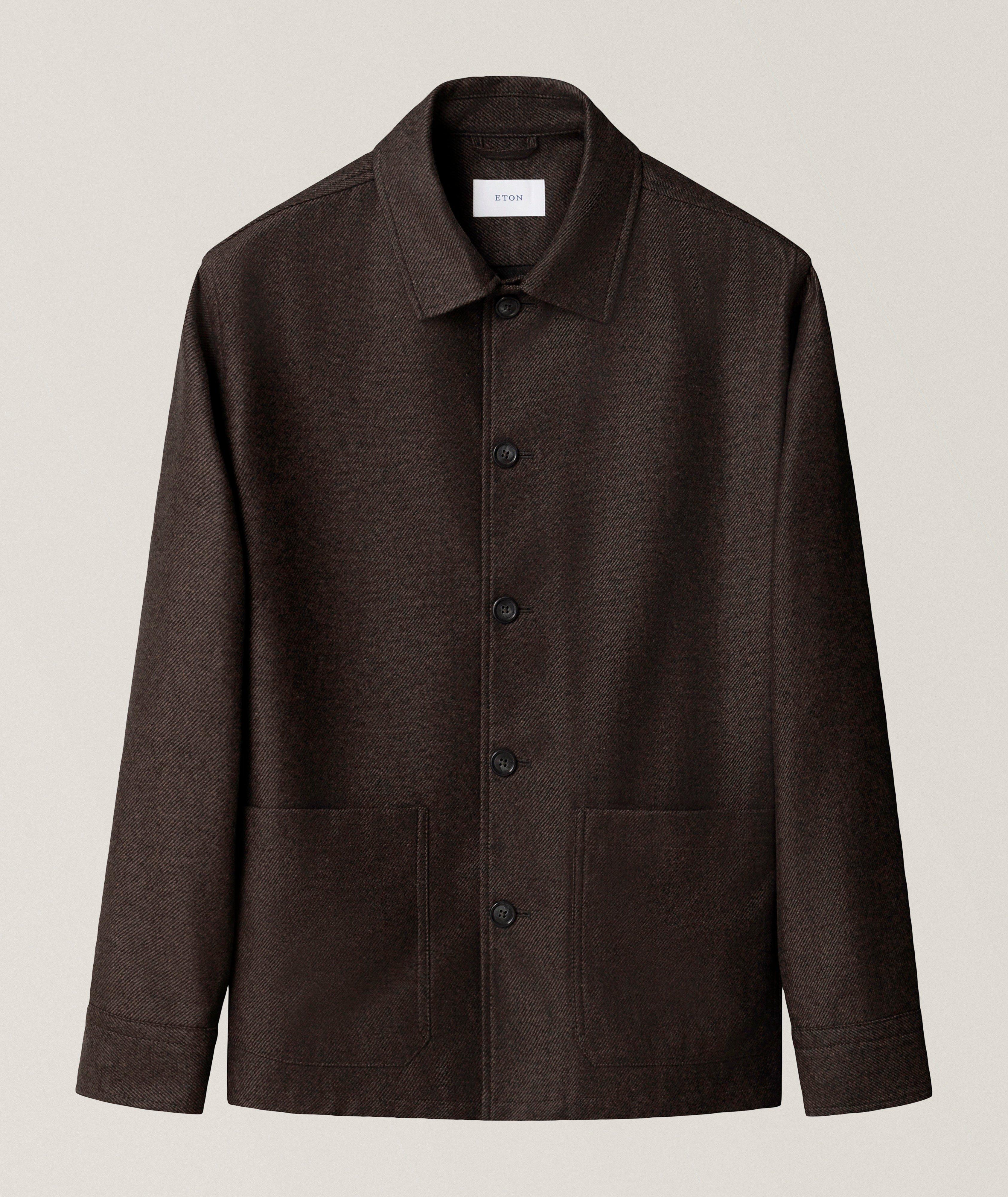 Eton ETON DK BRN WOOL CASHMERE TWO POCKET JACKET