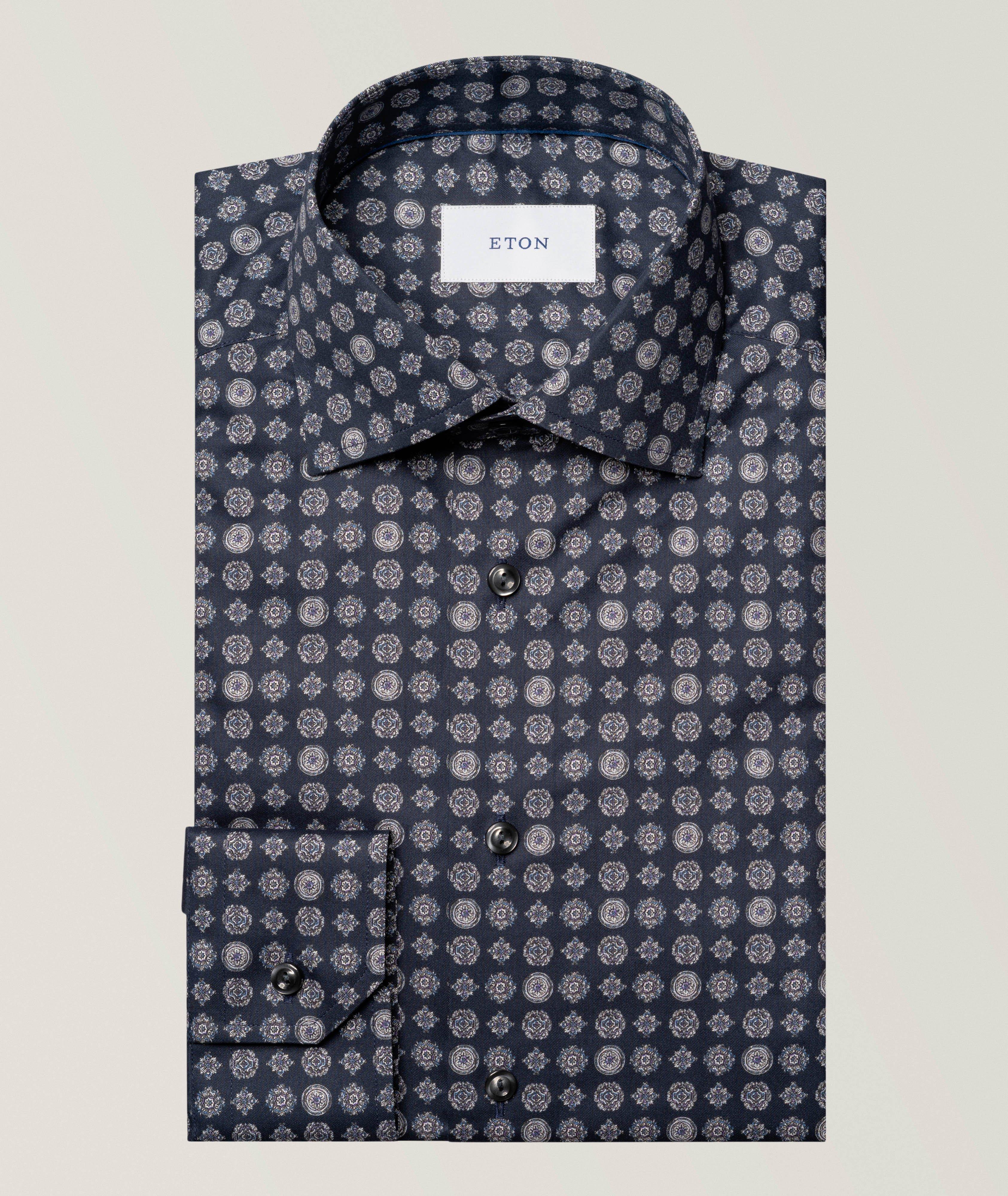 Eton Slim-Fit Geo Signature Twill Dress Shirt