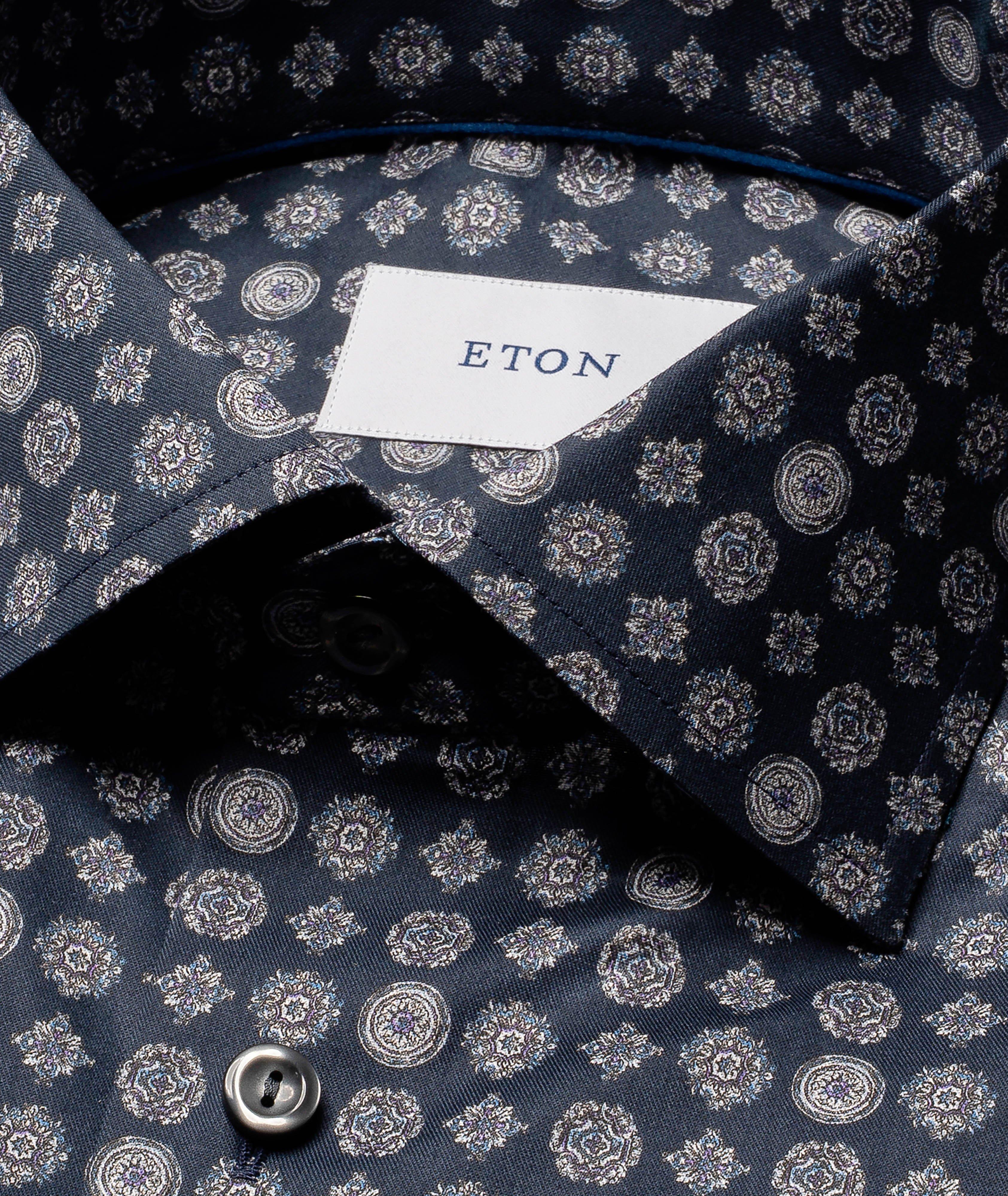Slim-Fit Geo Signature Twill Dress Shirt image 1