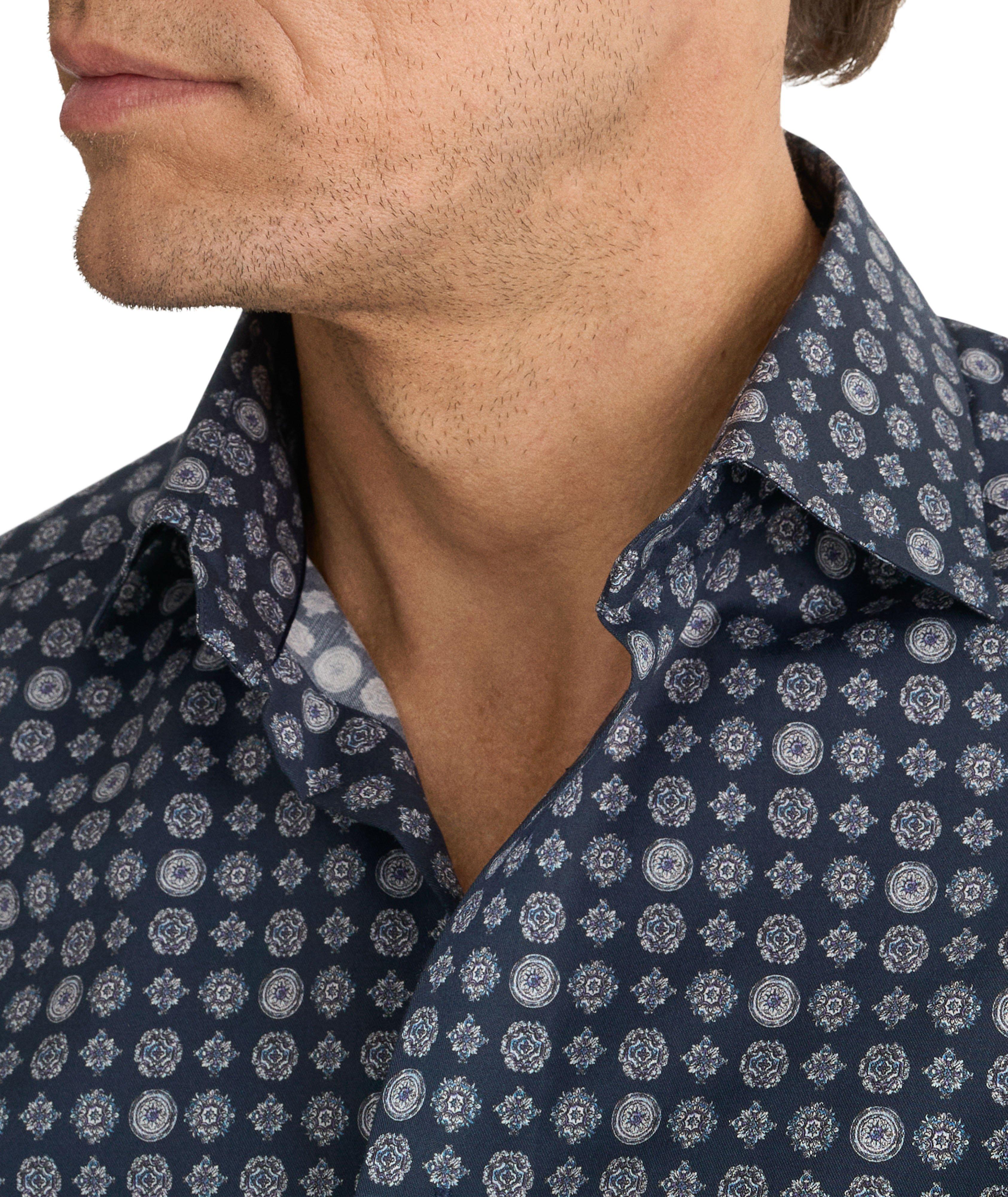 Slim-Fit Geo Signature Twill Dress Shirt image 4