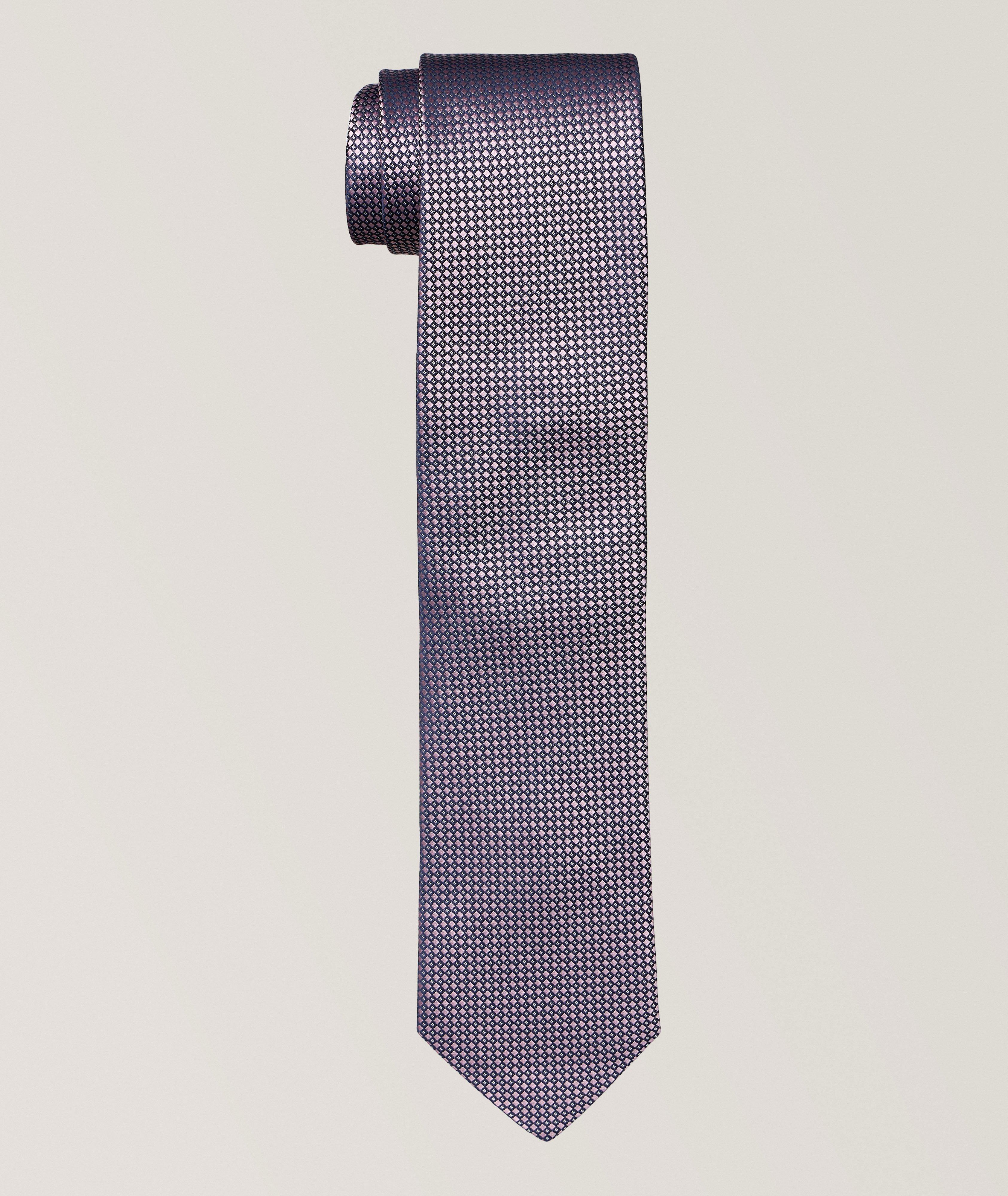 Eton Geometric Woven Silk Tie