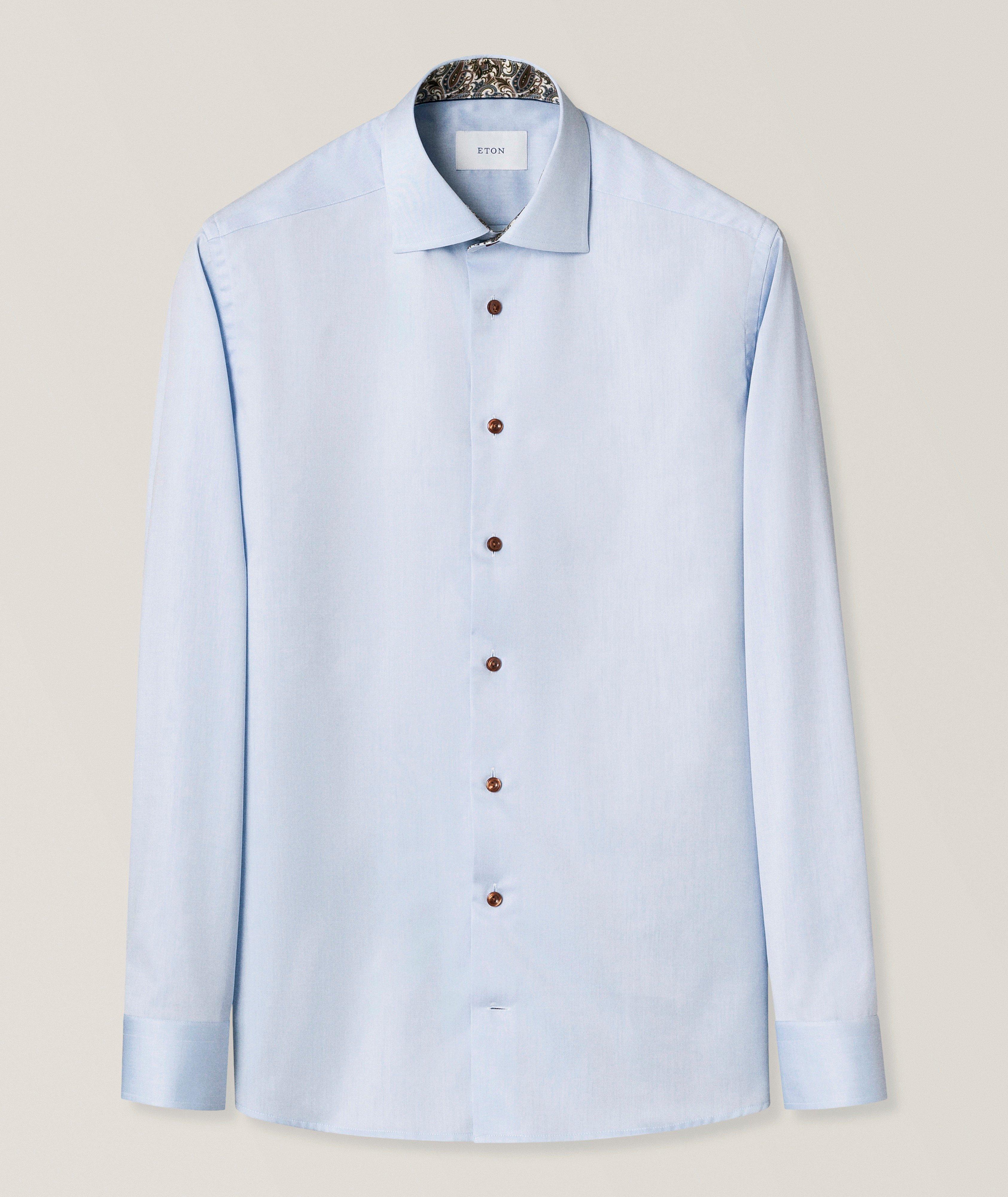 Slim-Fit Paisley-Effect Twill Dress Shirt image 6