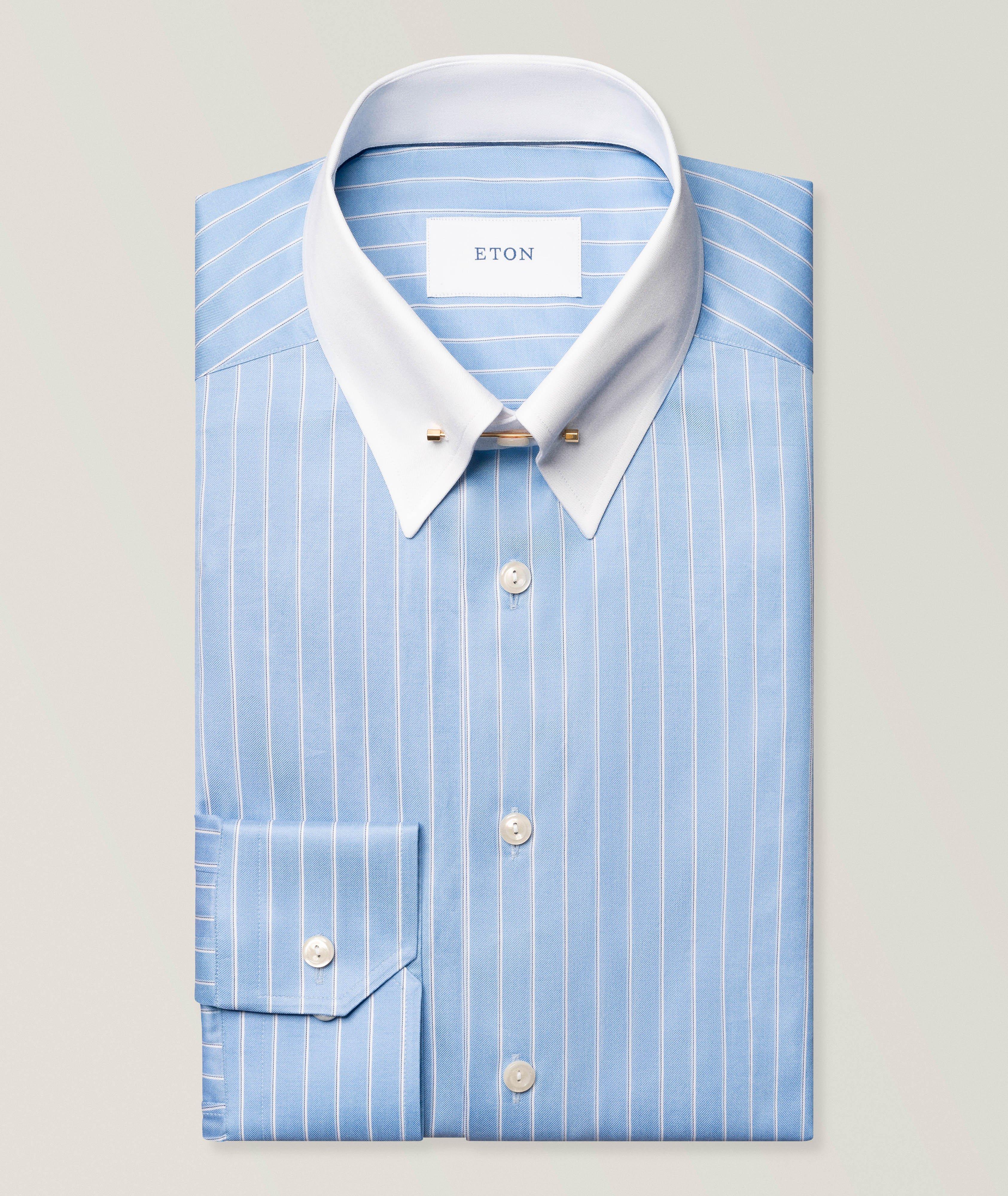 Eton Slim-Fit Striped Signature Twill Shirt