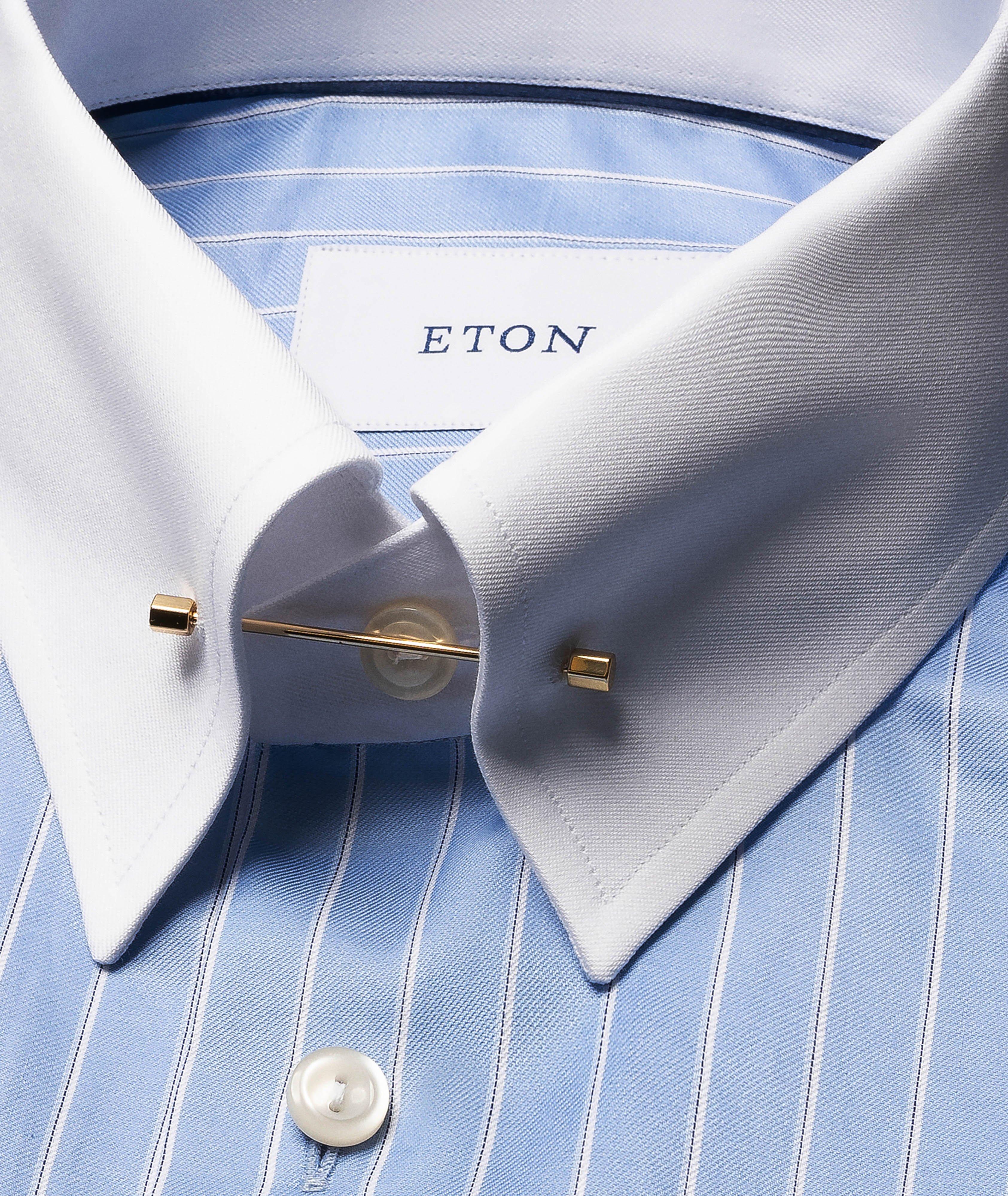 Chemise sergé emblématique rayée coupe-ajustée image 1