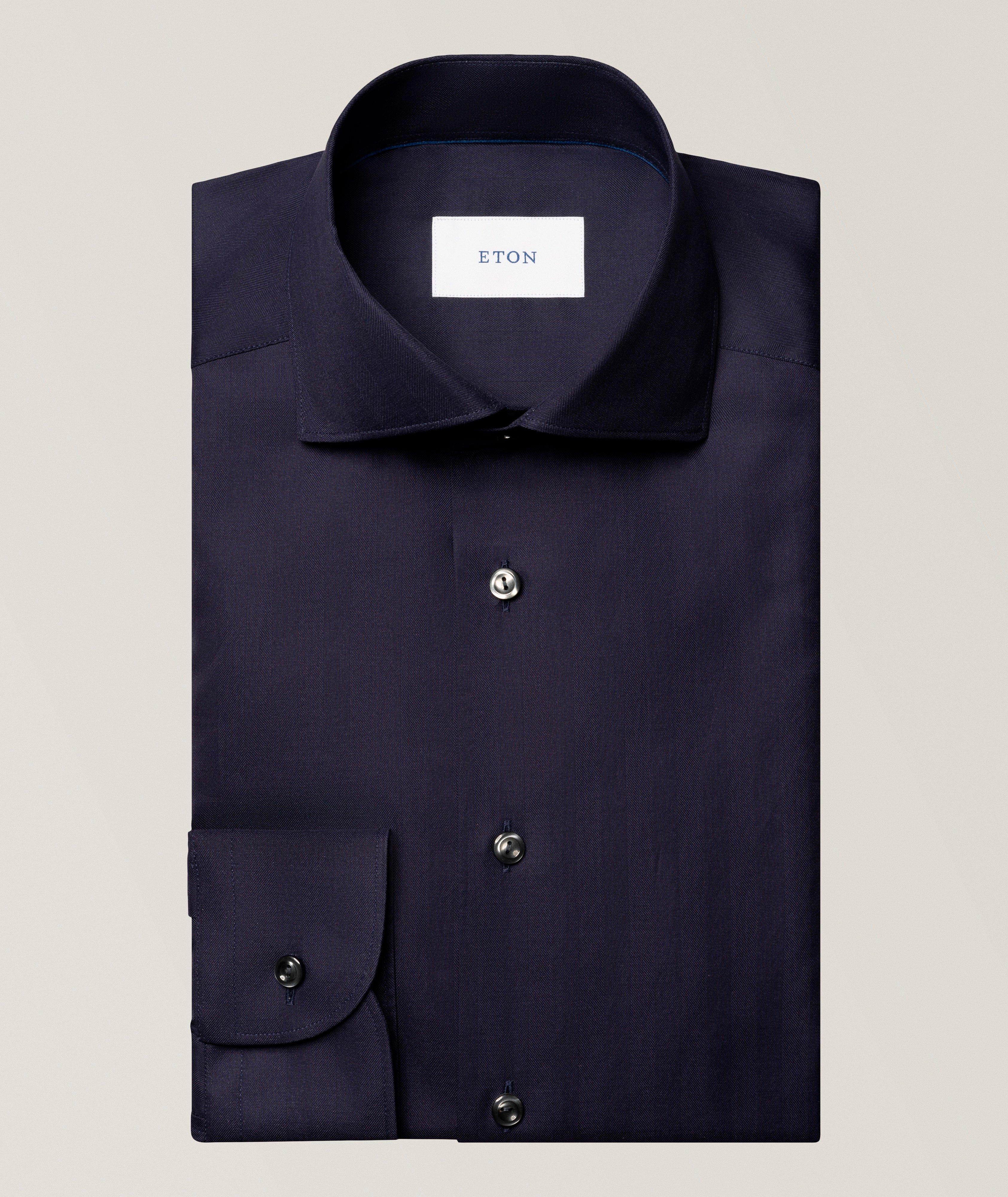 Eton Slim-Fit Solid Signature Flannel Shirt