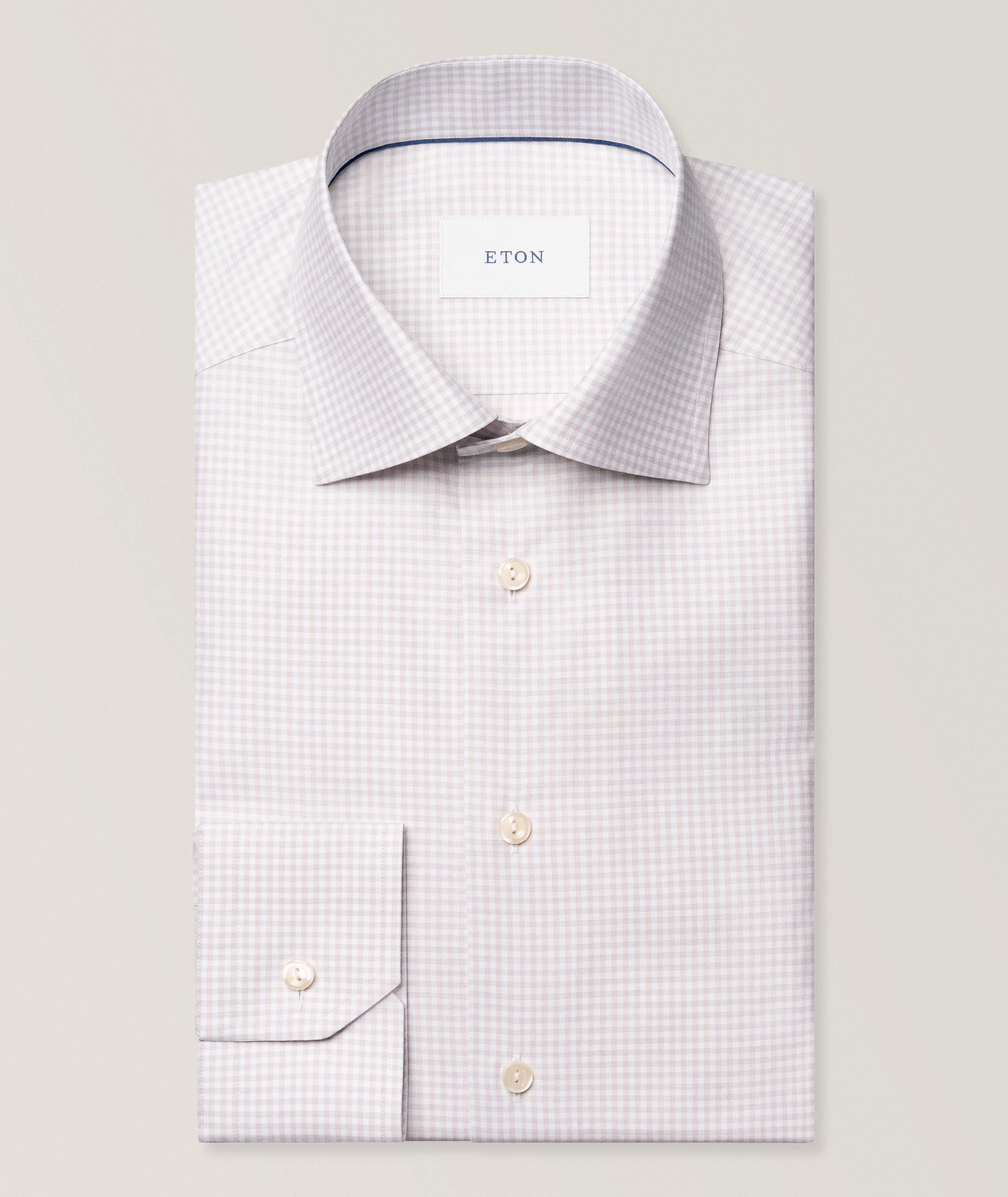 Eton Contemporary-Fit Check Twill Dress Shirt