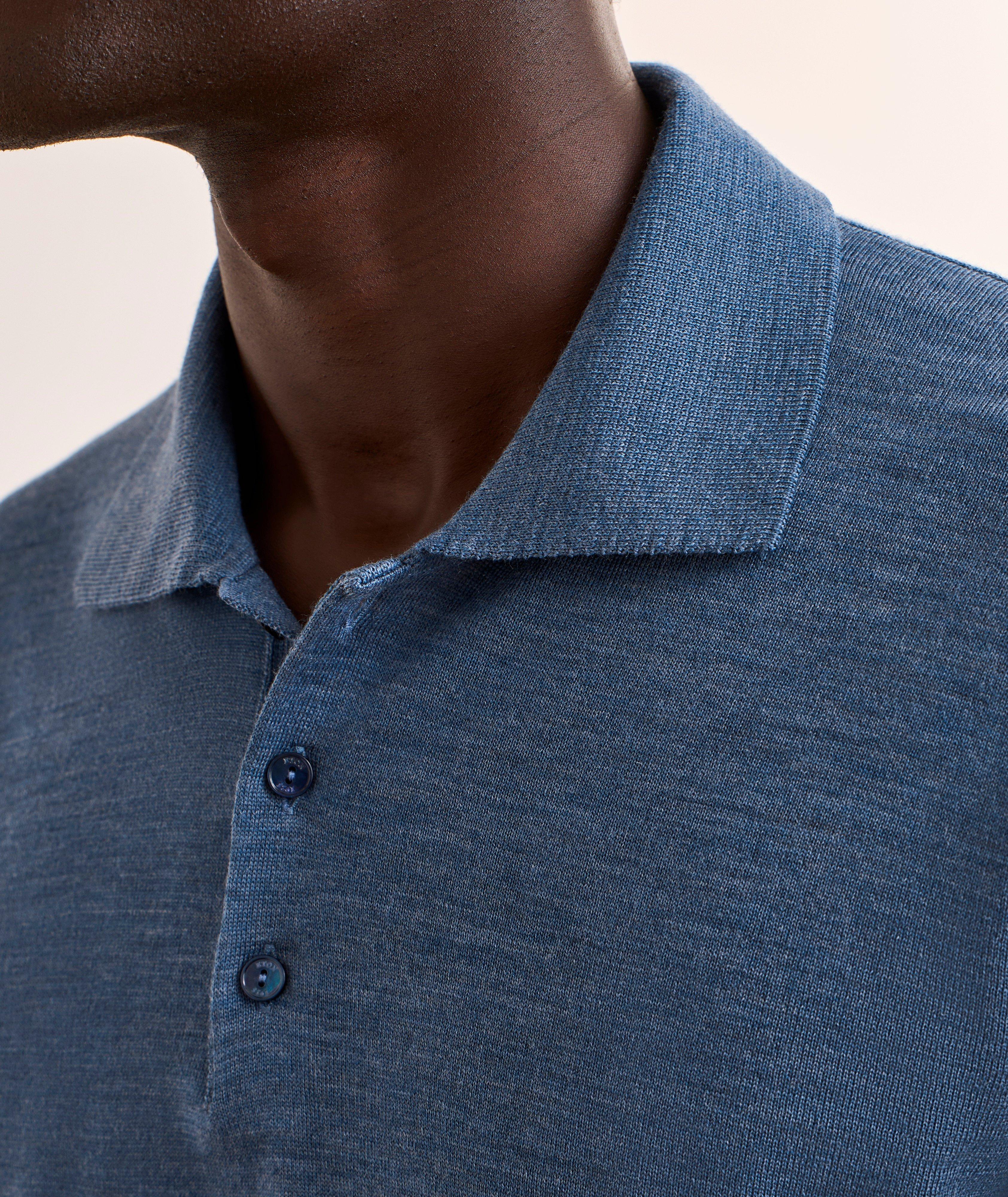 Merino Wool Polo Shirt image 4