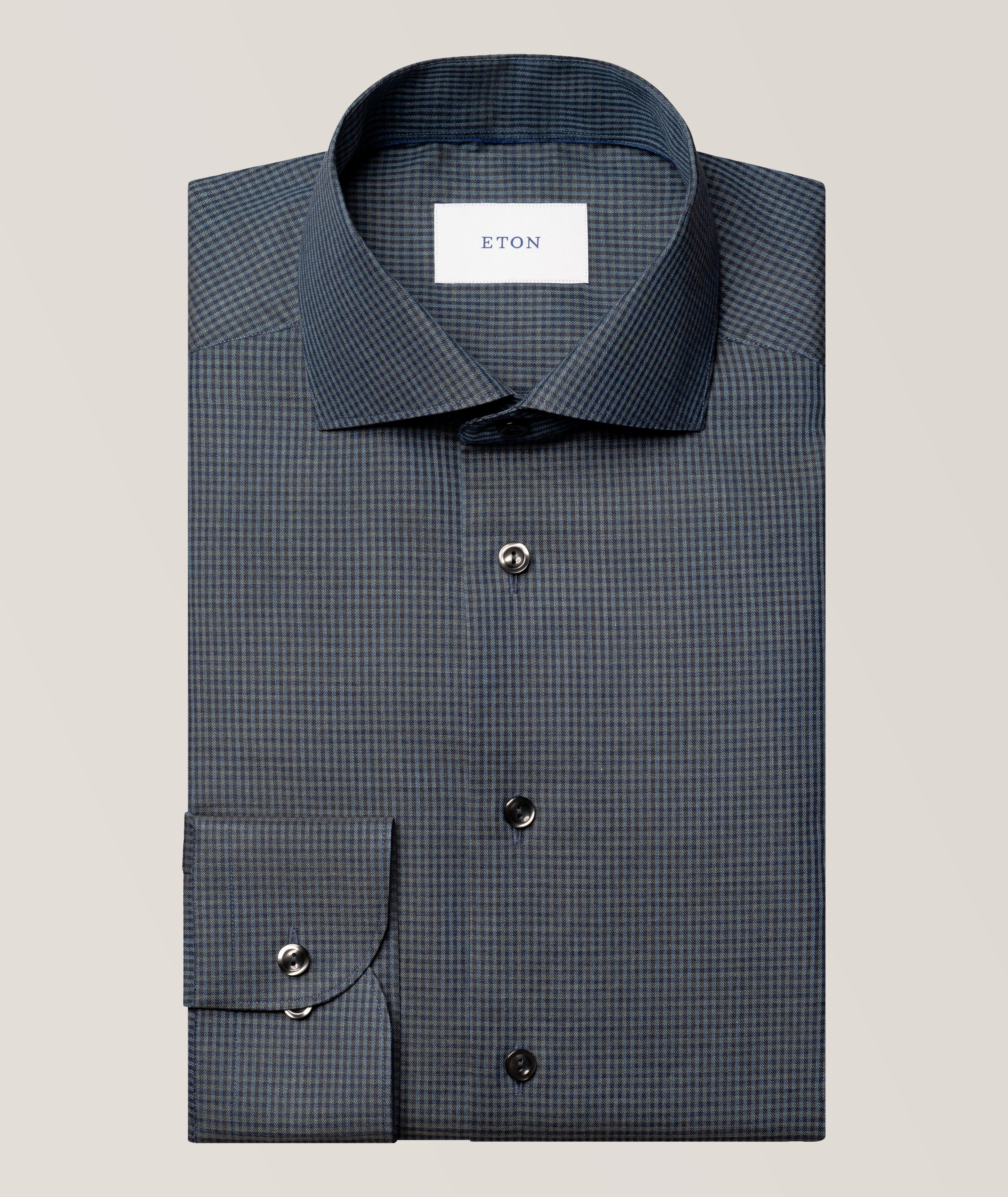 Eton Slim-Fit Micro-Check Signature Flannel Shirt