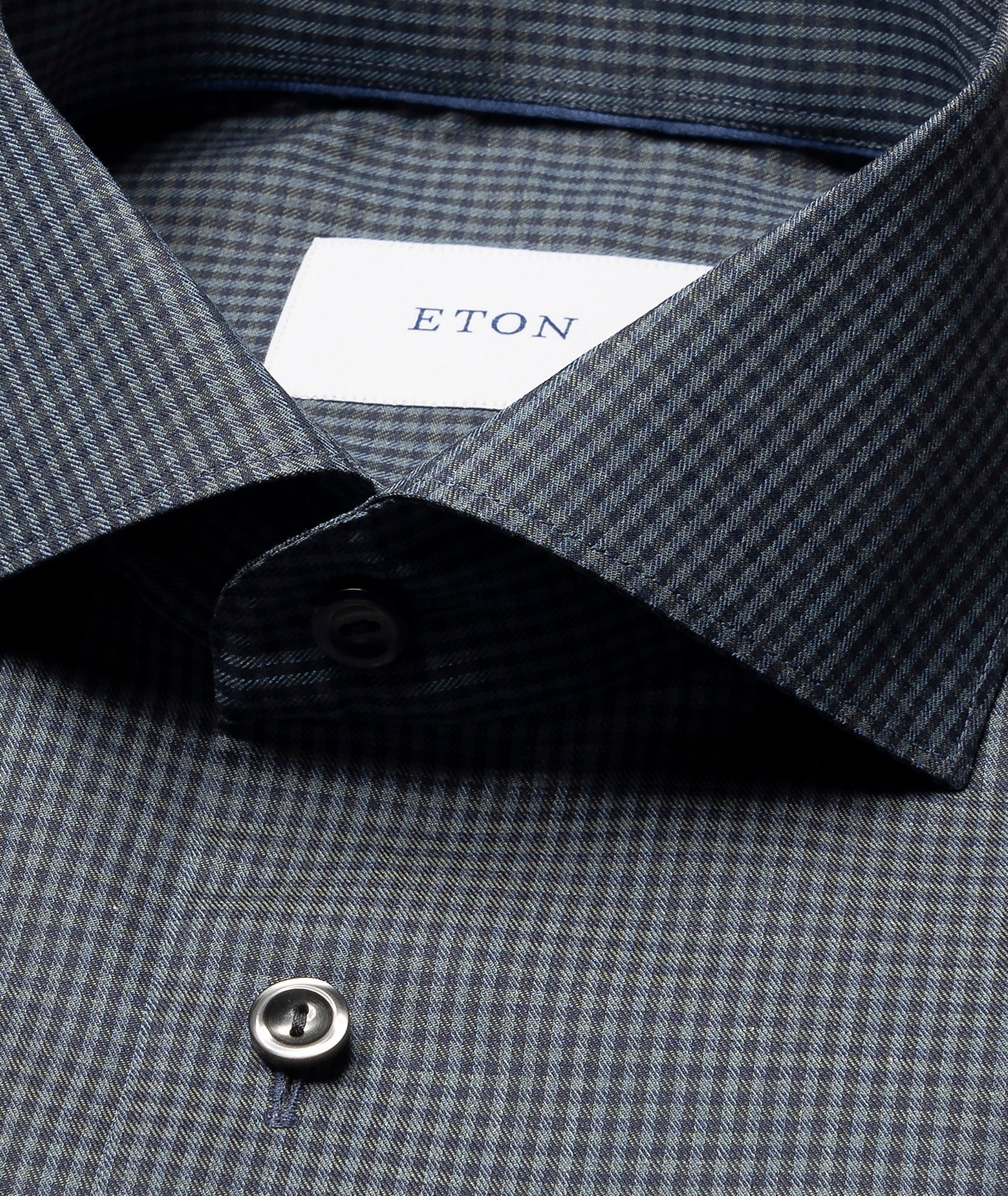 Slim-Fit Micro-Check Signature Flannel Shirt image 1
