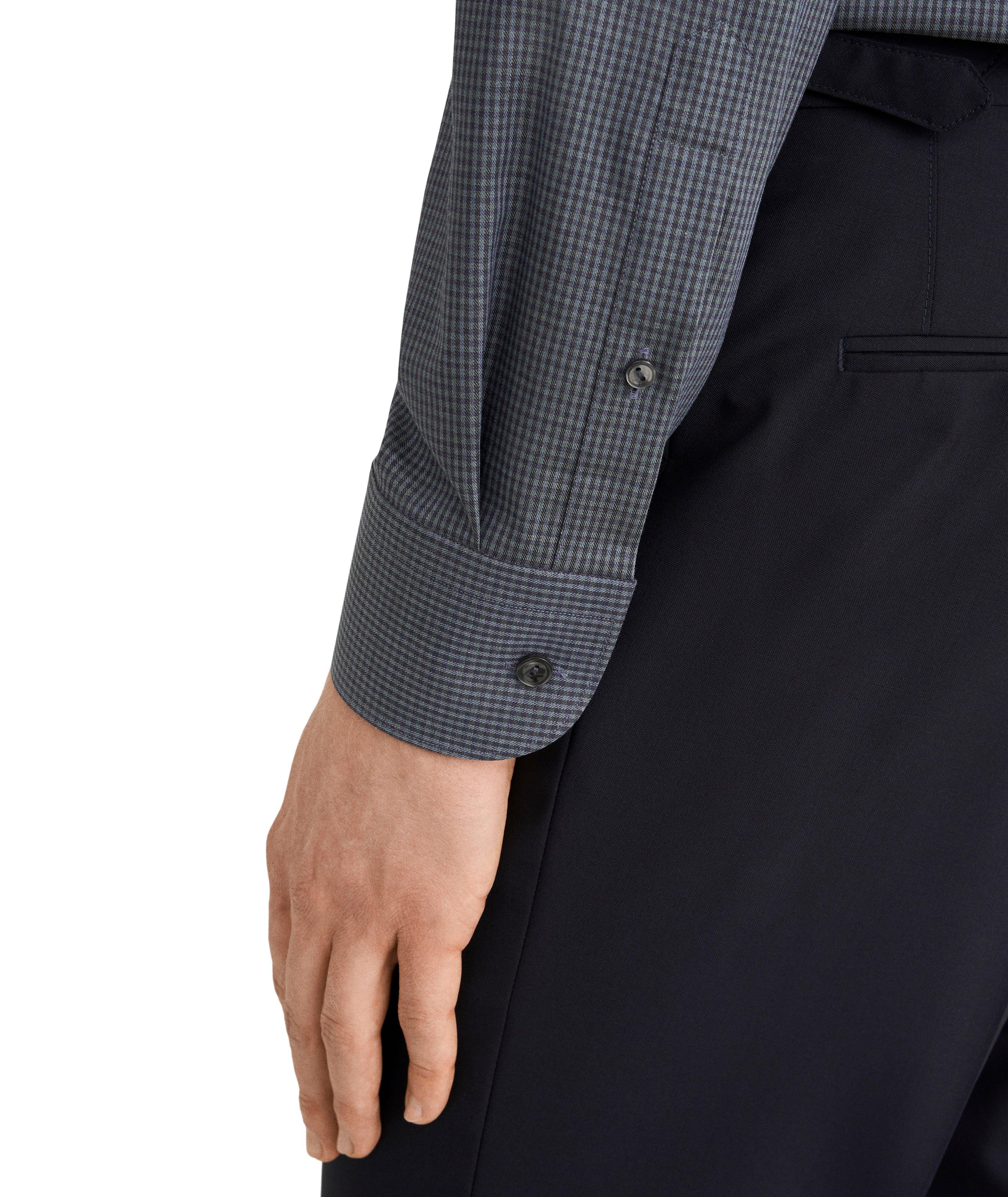 Slim-Fit Micro-Check Signature Flannel Shirt image 5