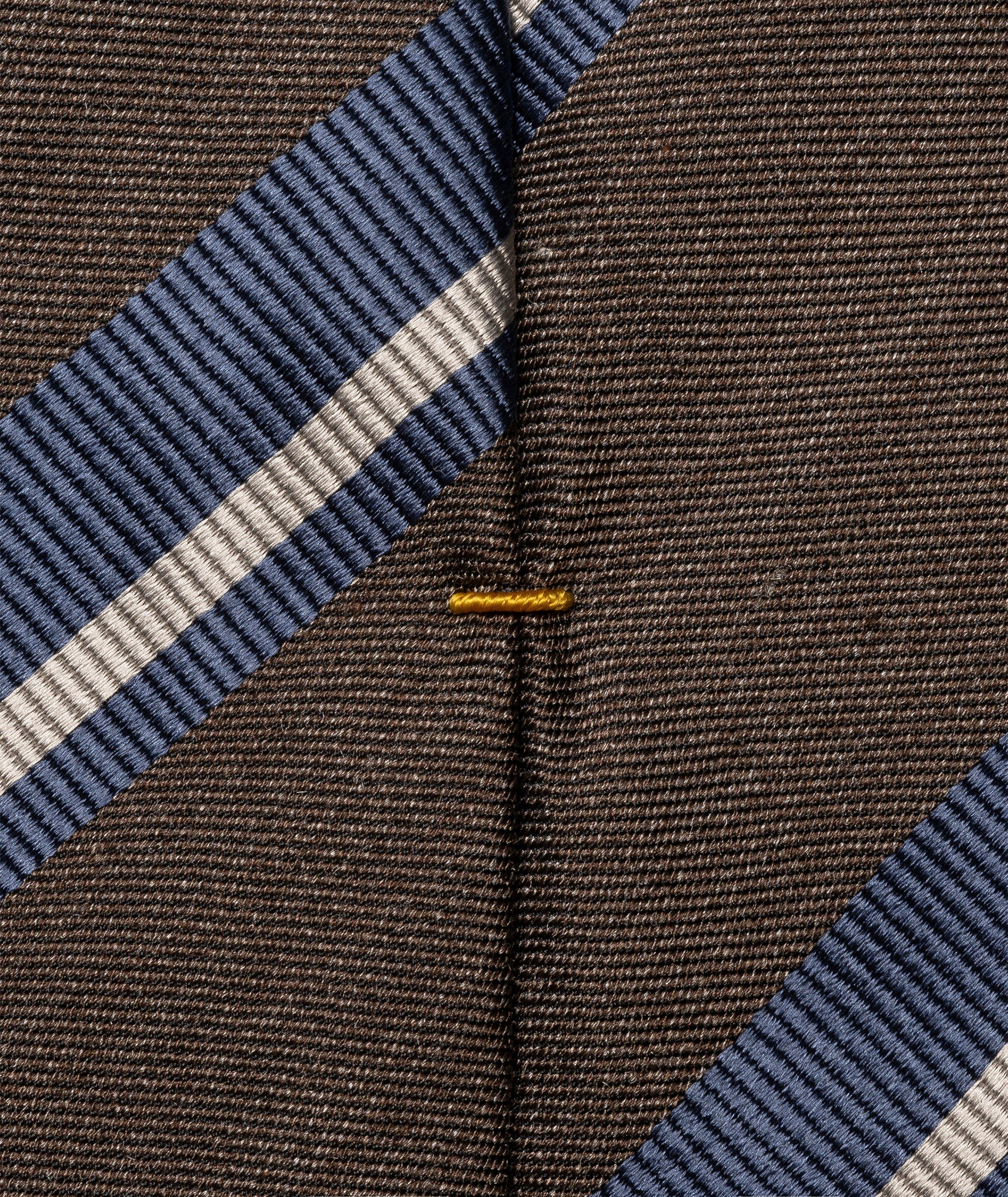 Striped Woven Shantung Silk Tie image 2