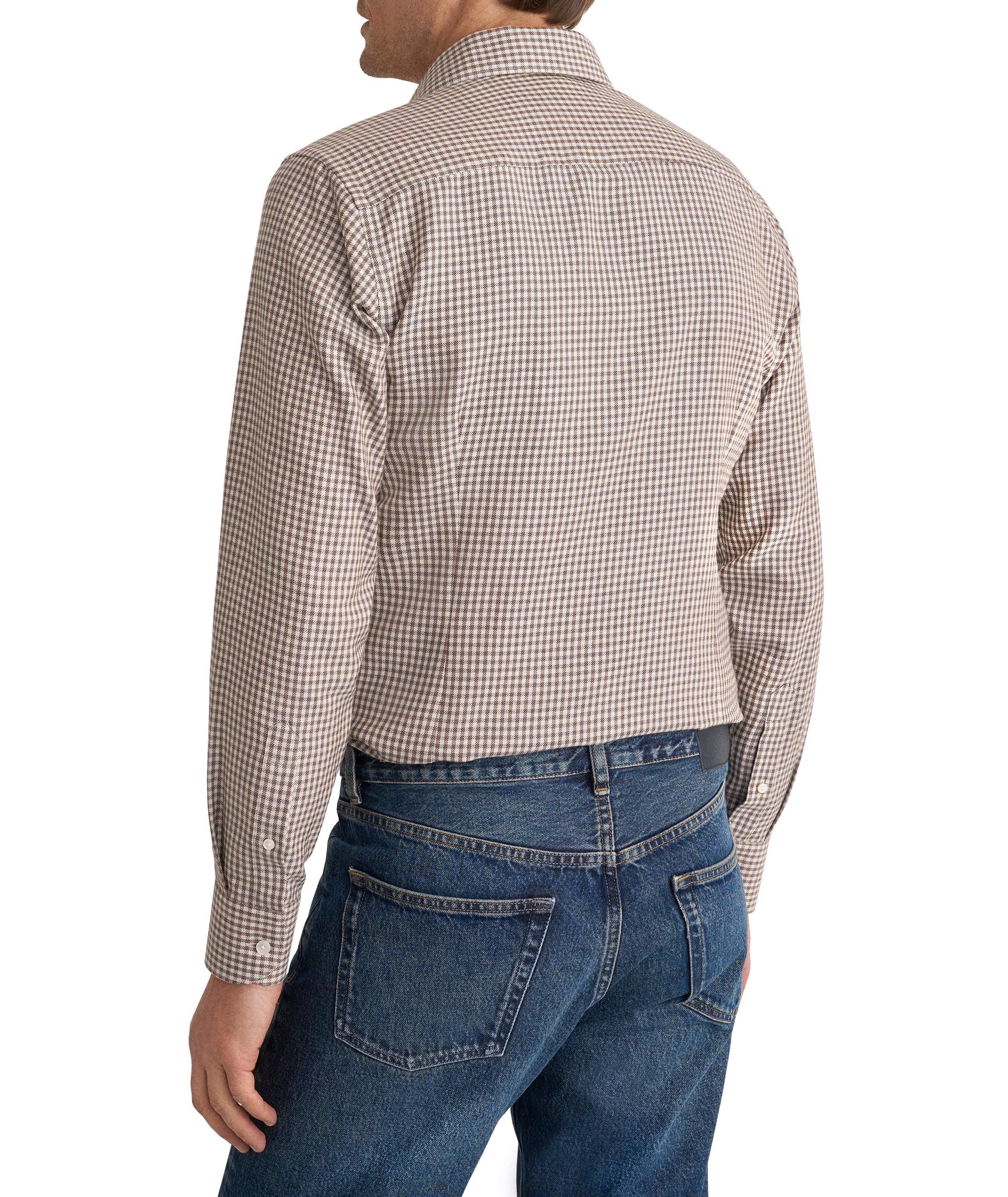 Chemise cachemire soie coton quadrillé coupe-ajustée image 3