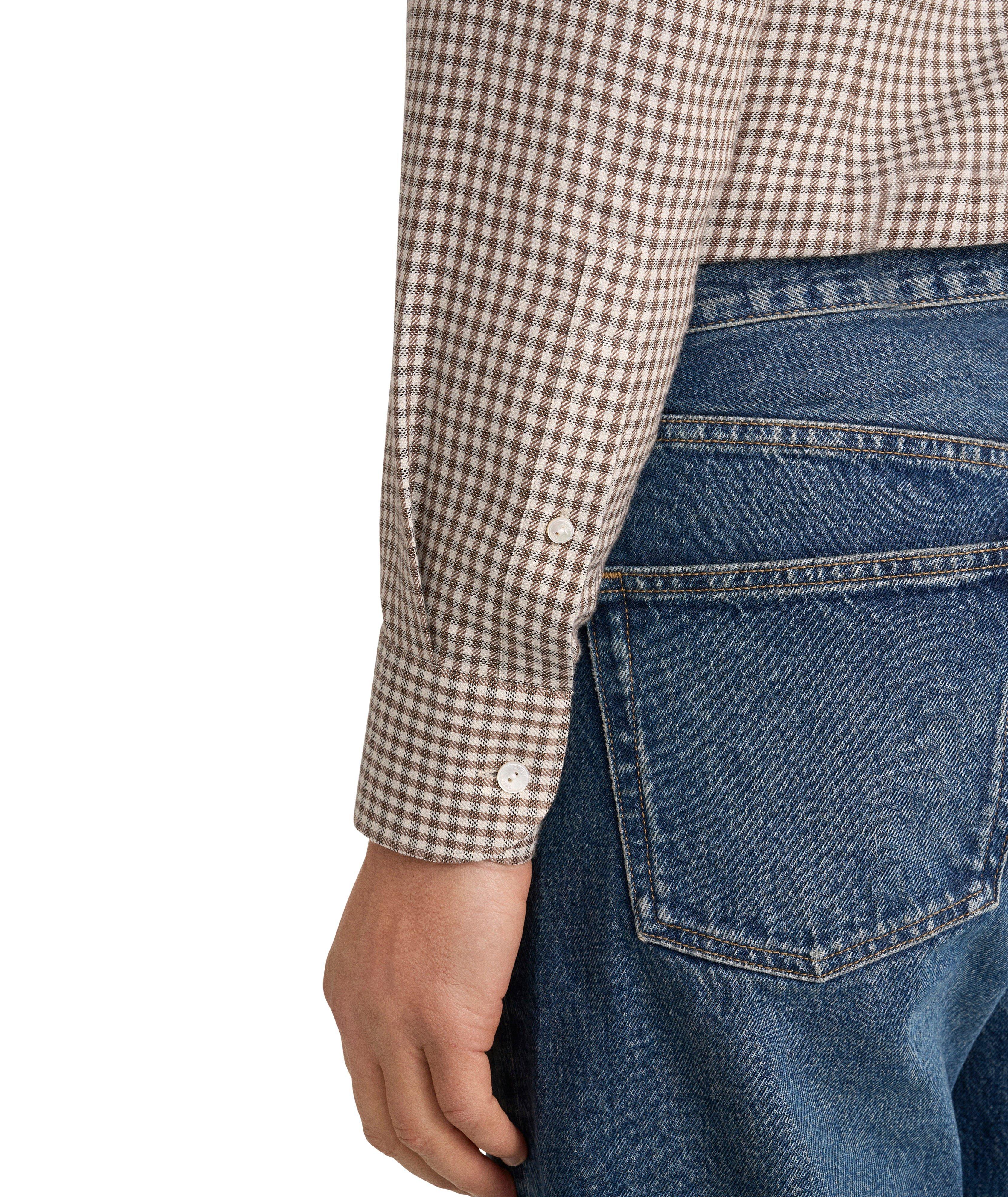 Chemise cachemire soie coton quadrillé coupe-ajustée image 5