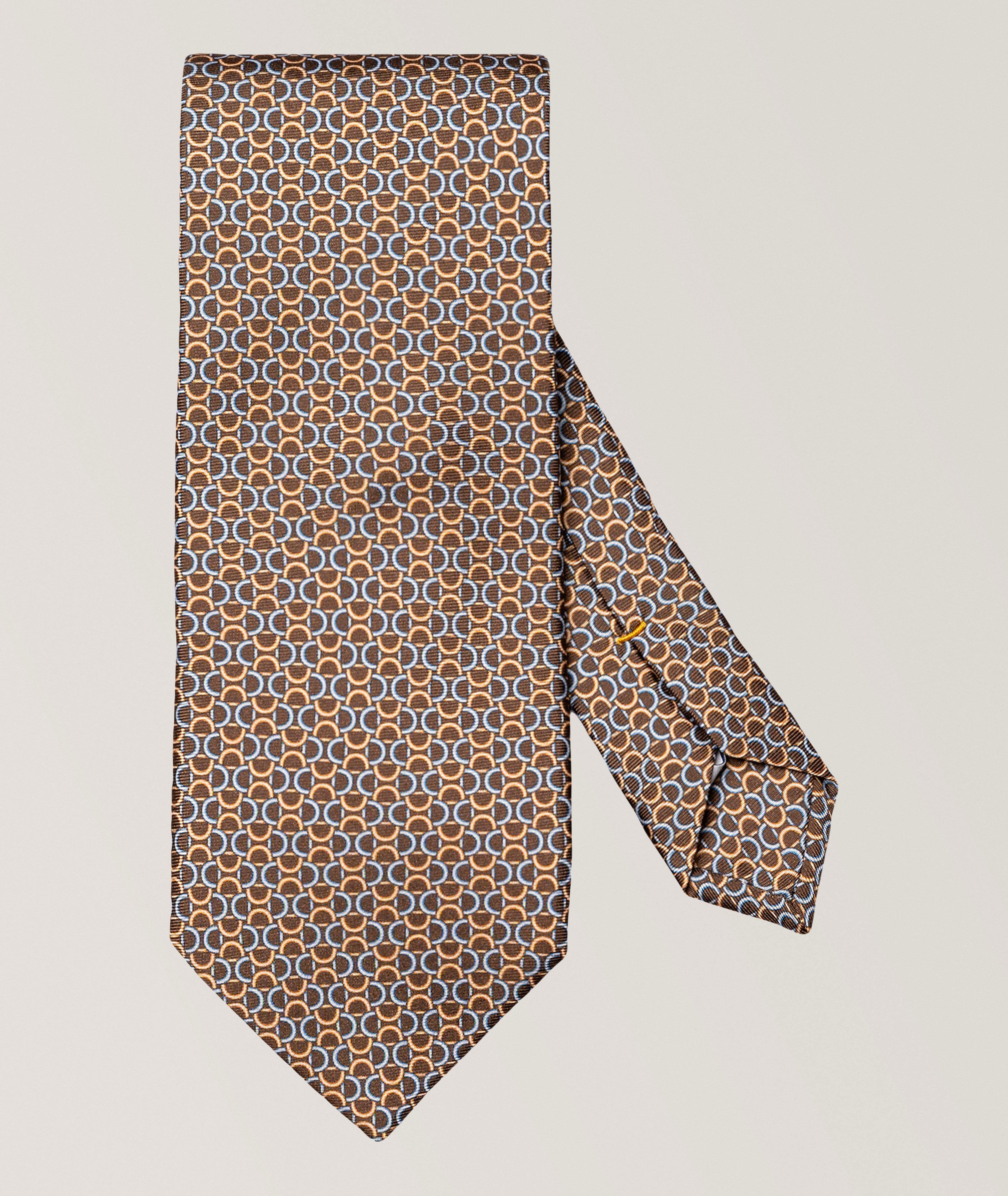 Eton Geometric-Print Silk Tie