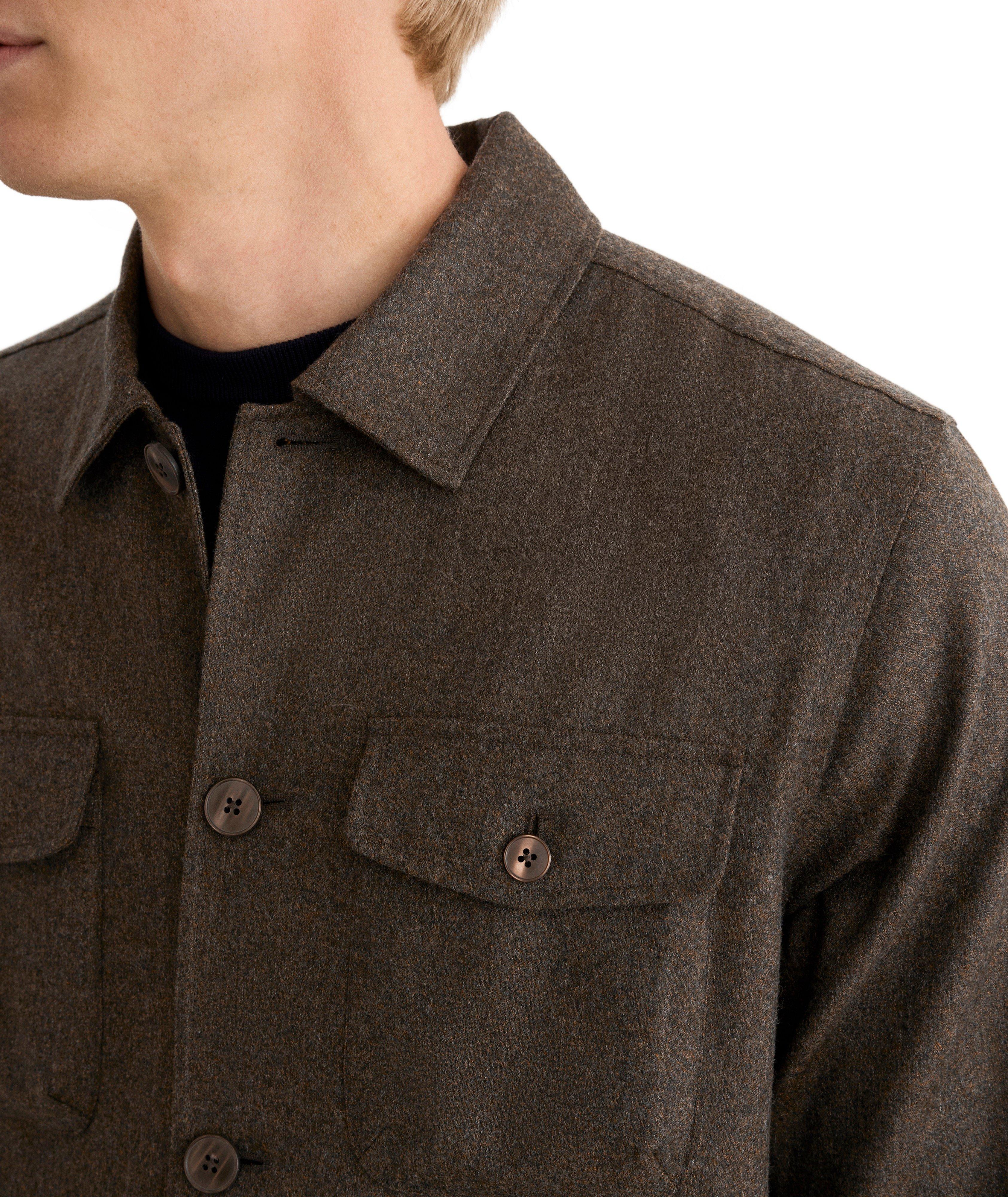 Active Merino Wool Flannel Overshirt image 4