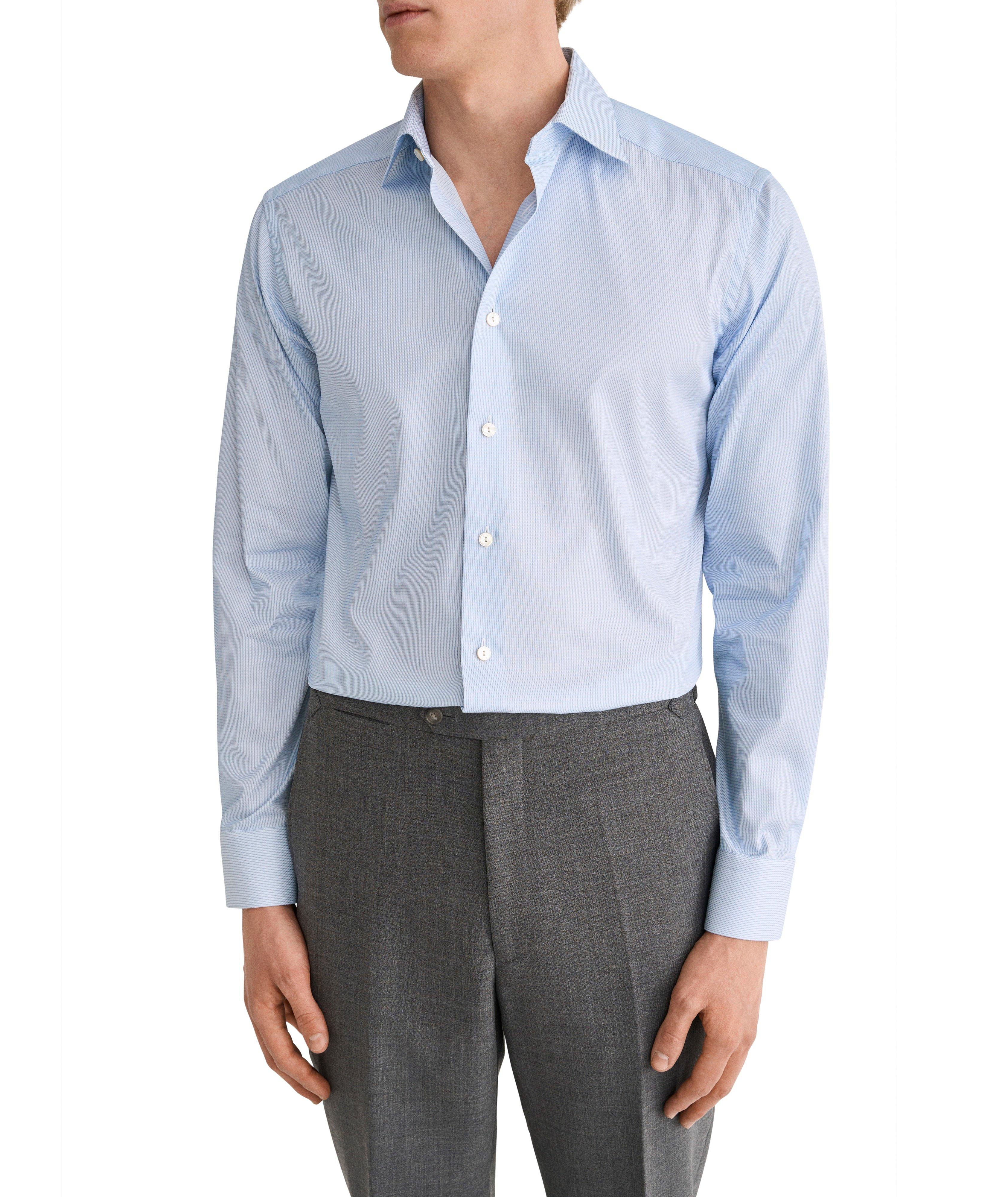 Chemise coton supima semi-unie coupe-contemporaine image 2