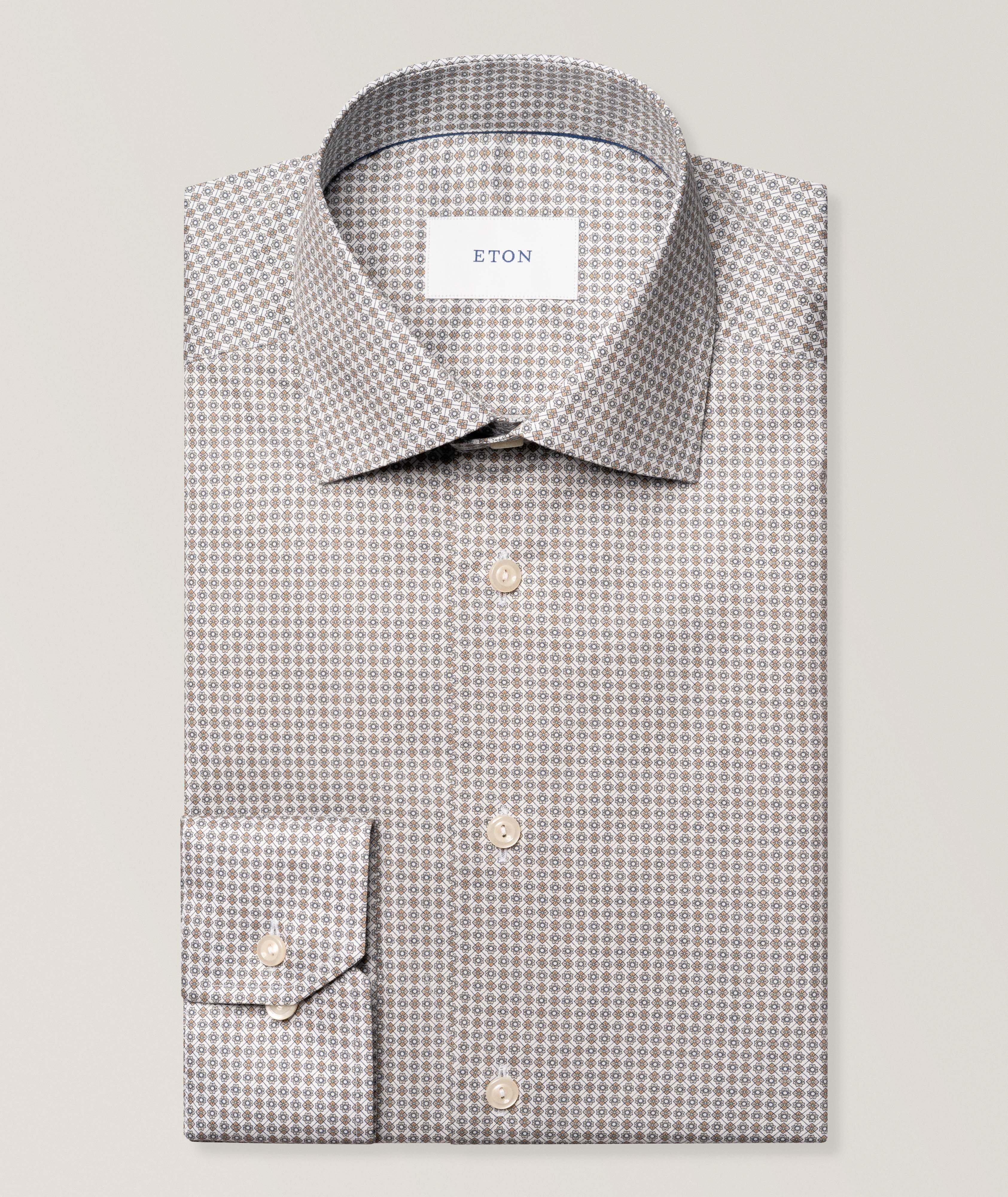 Eton Slim-Fit Micro-Print Signature Twill Dress Shirt
