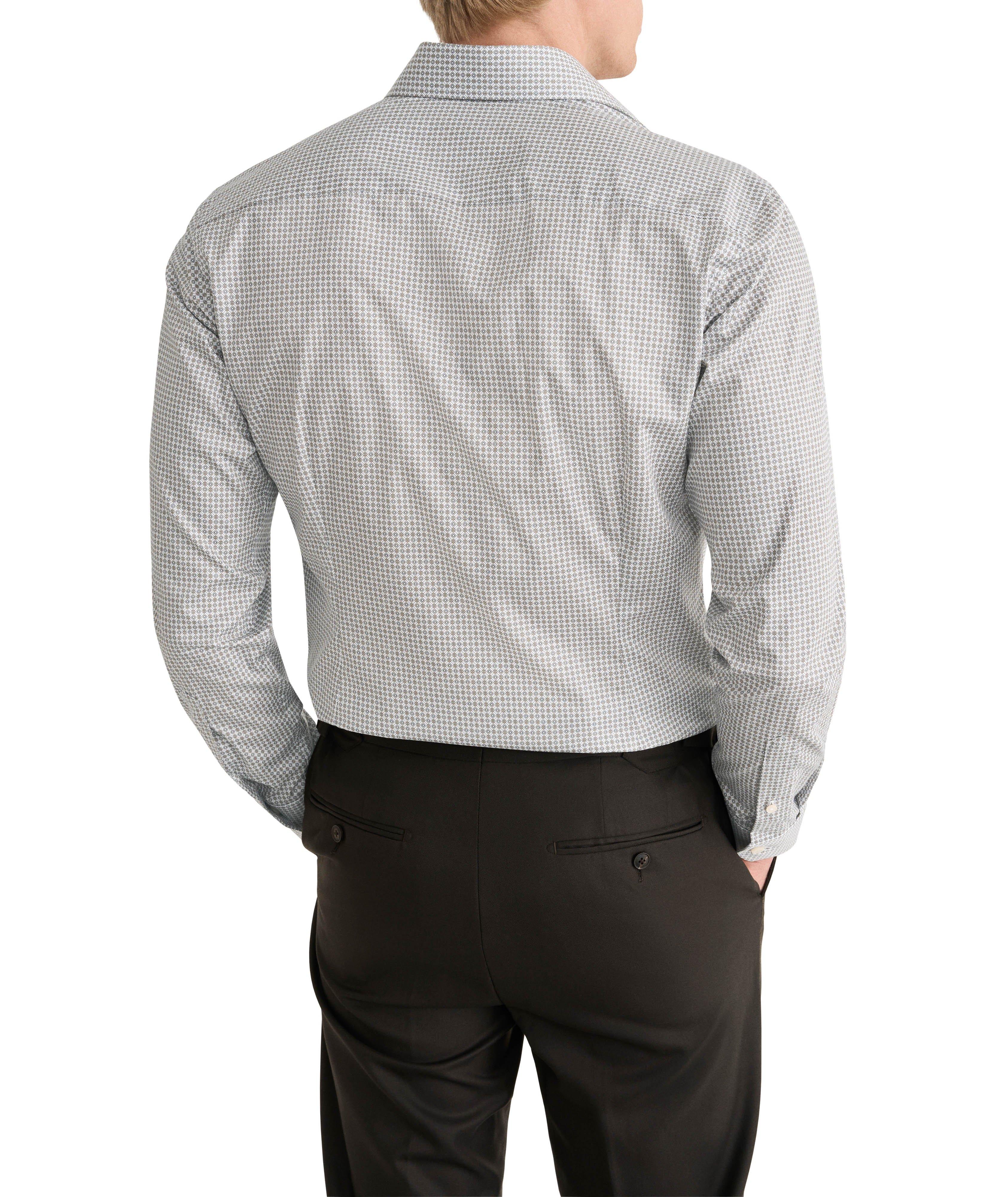 Slim-Fit Micro-Print Signature Twill Dress Shirt image 3