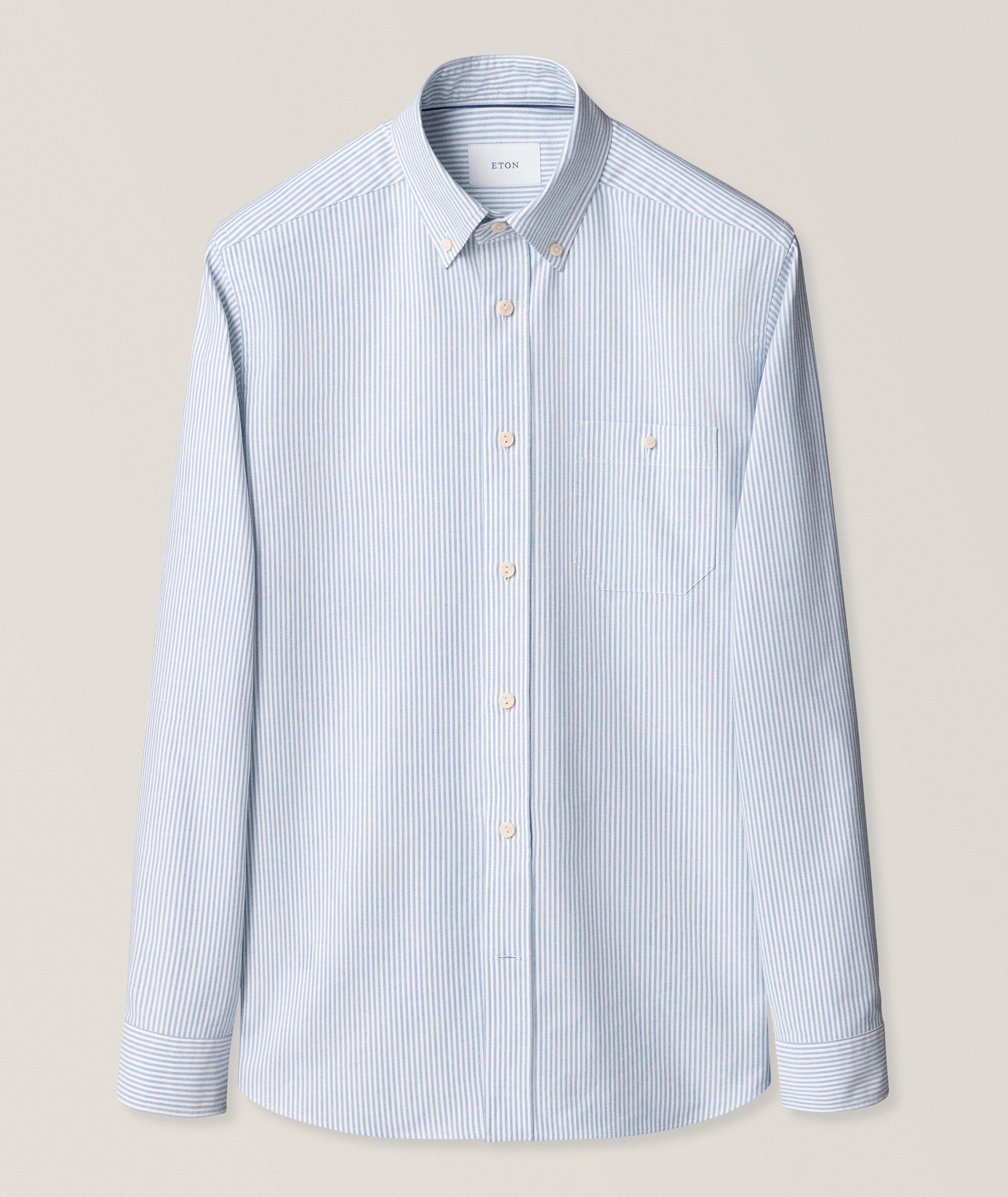 Eton Ivy-Fit Striped Cotton Oxford Shirt