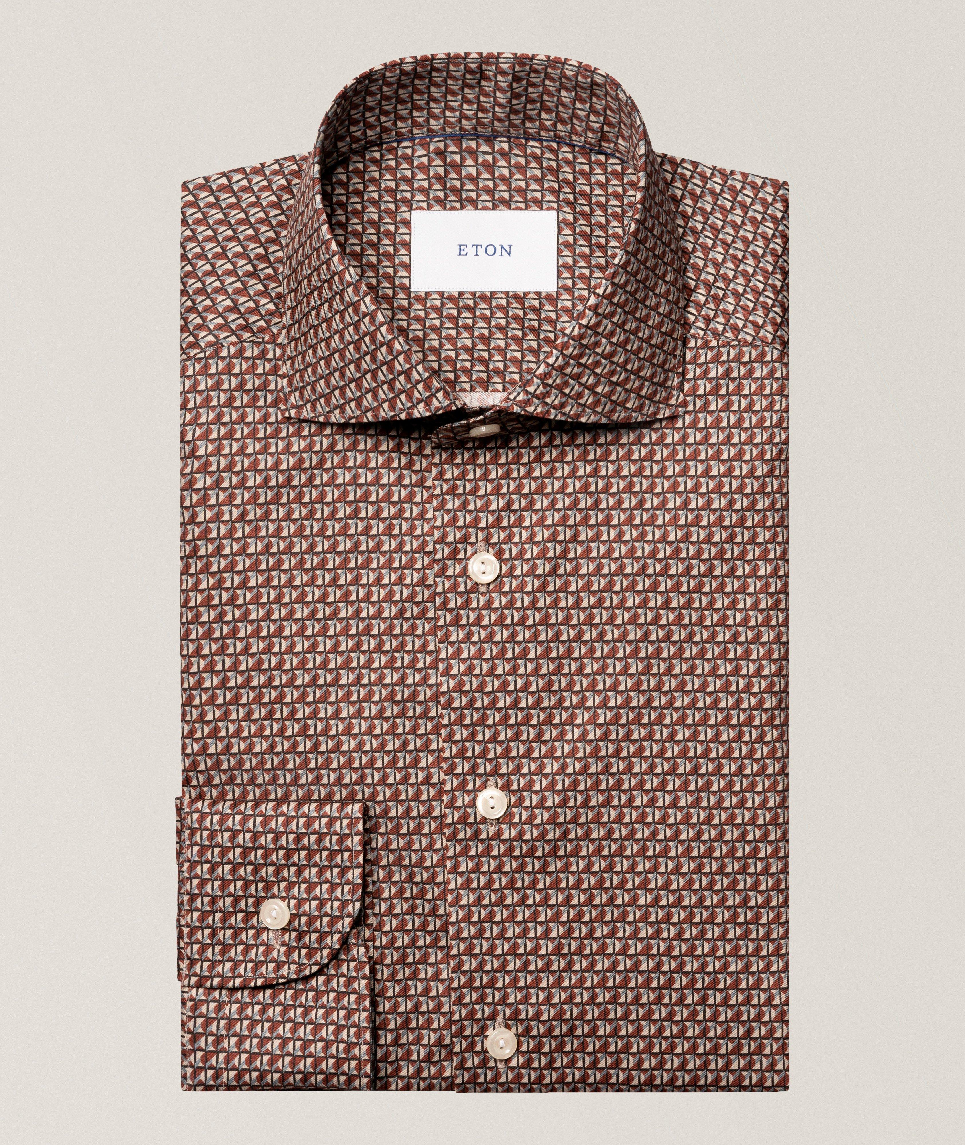 Eton Chemise habillée sergé emblématique géo coupe-ajustée