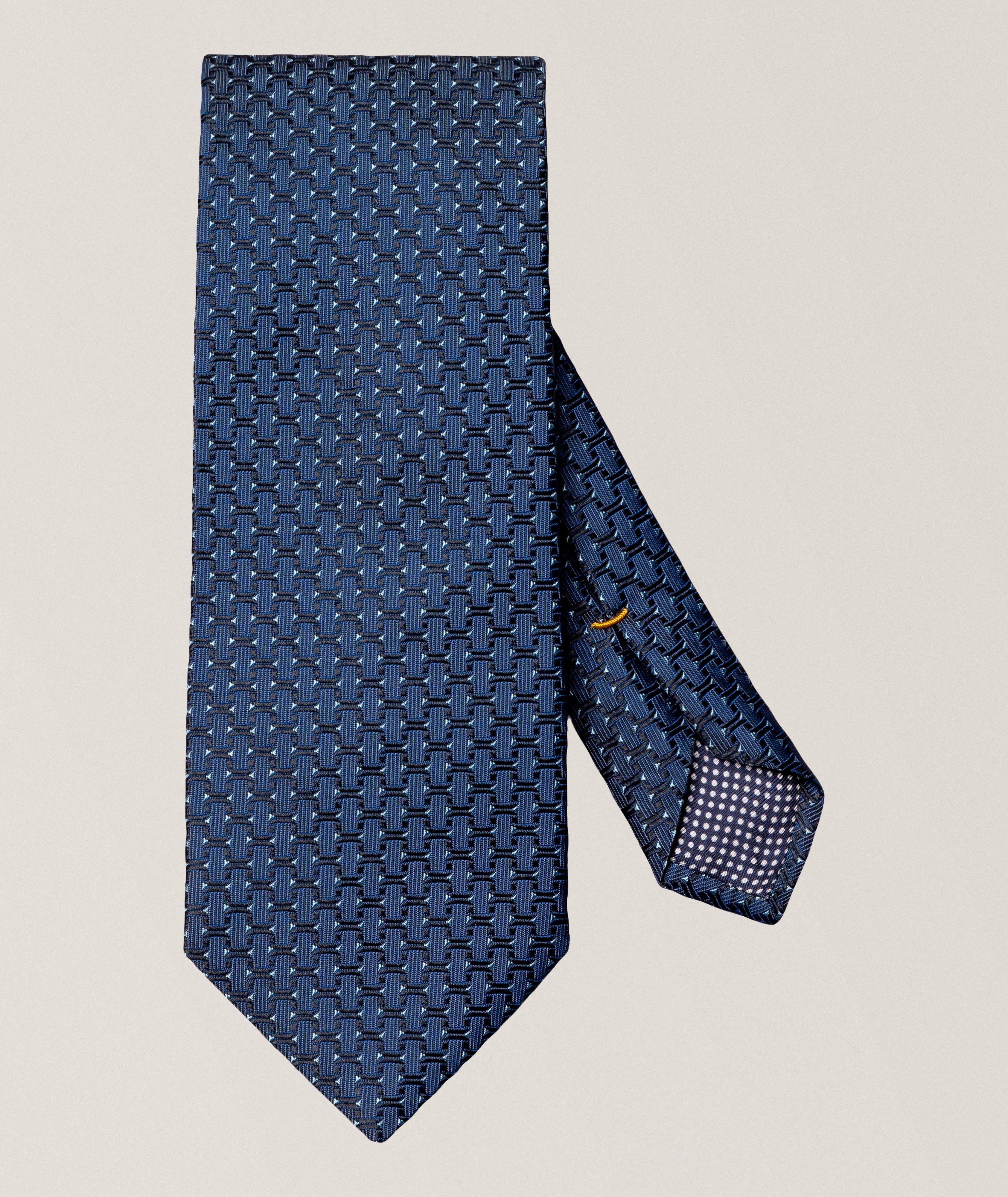 Eton Geometric Woven Silk Tie
