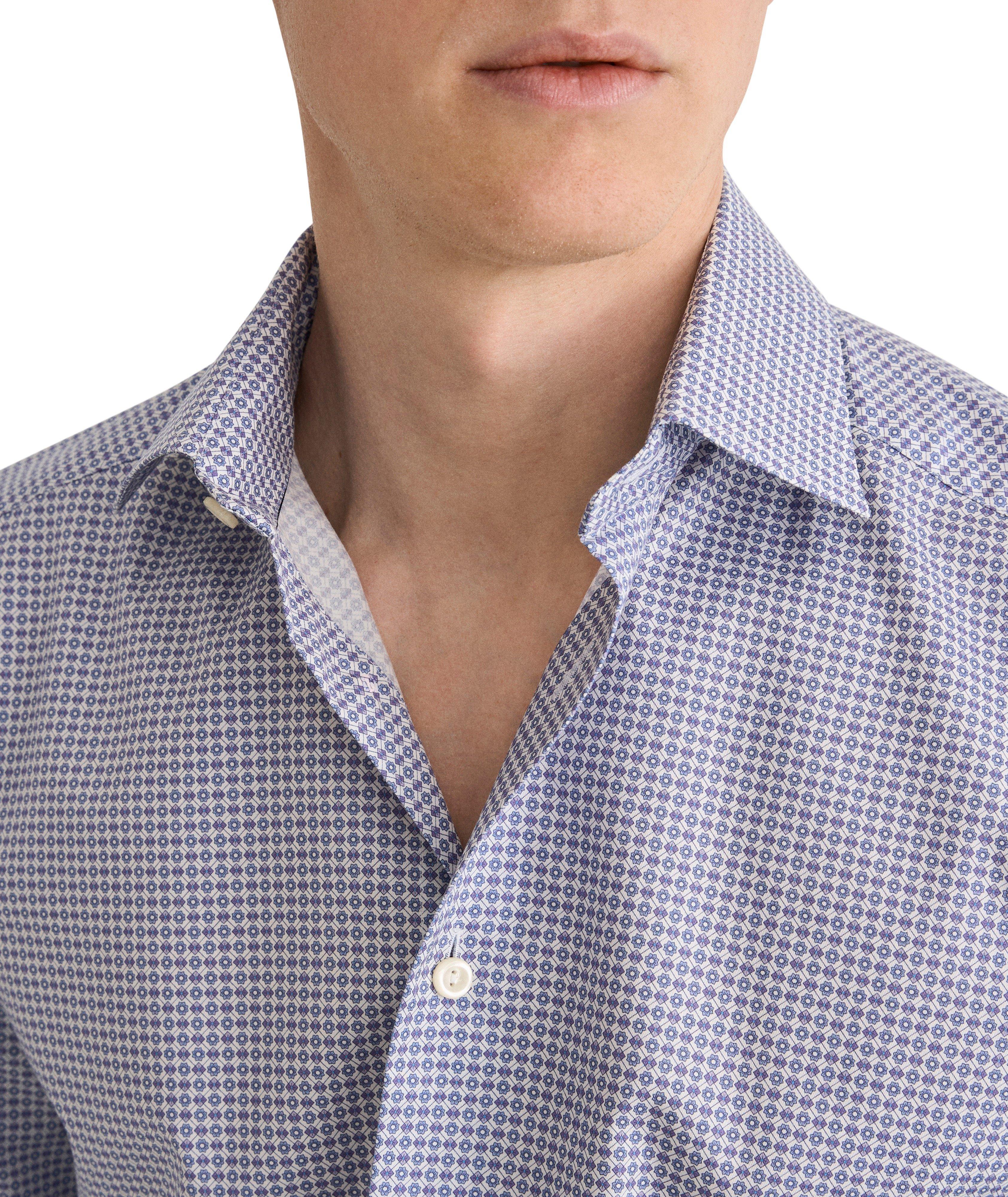 Contemporary-Fit Micro-Print Twill Dress Shirt image 4