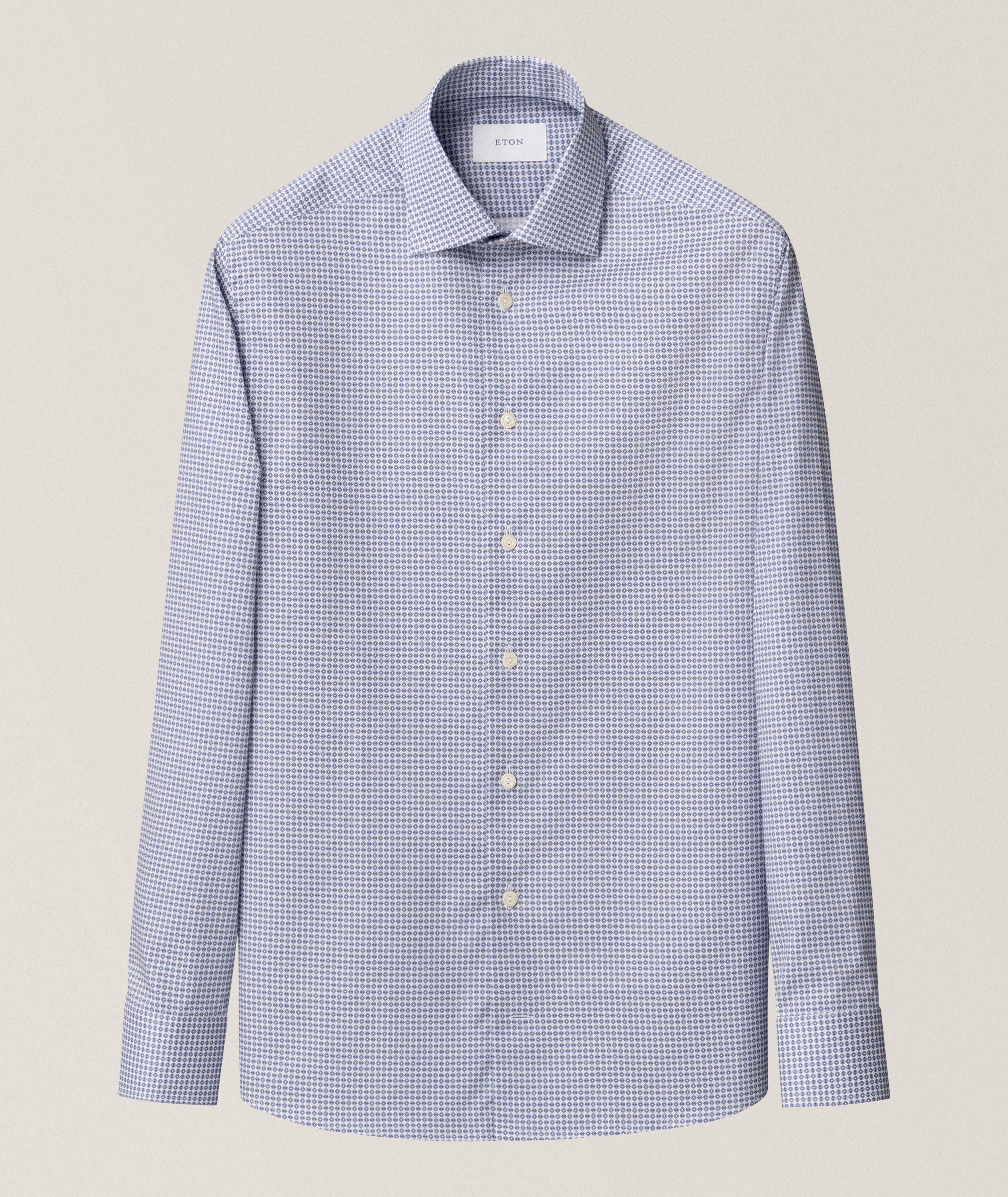 Contemporary-Fit Micro-Print Twill Dress Shirt image 6