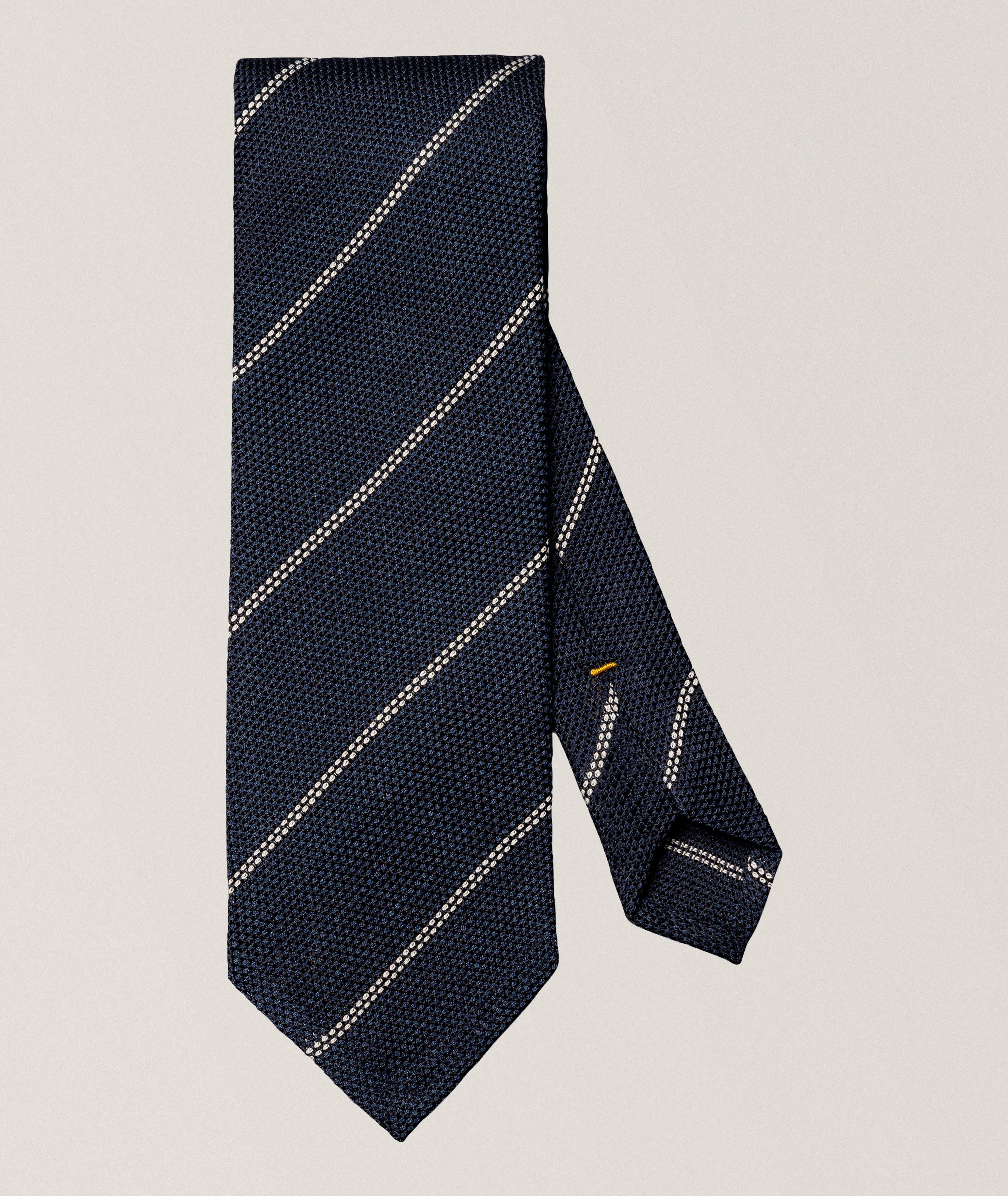 Eton Striped Woven Silk Tie