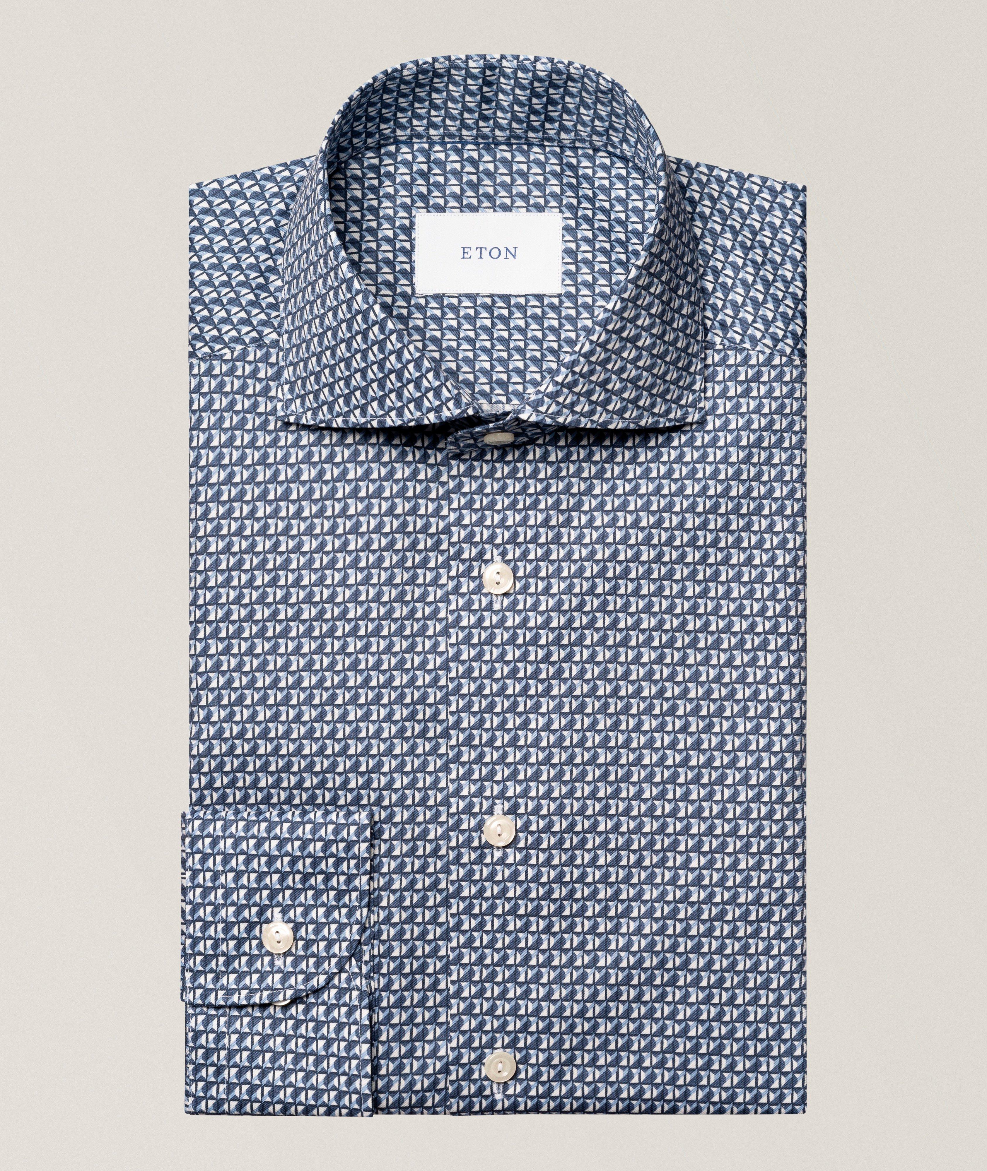 Eton Slim-Fit Geo Signature Twill Dress Shirt