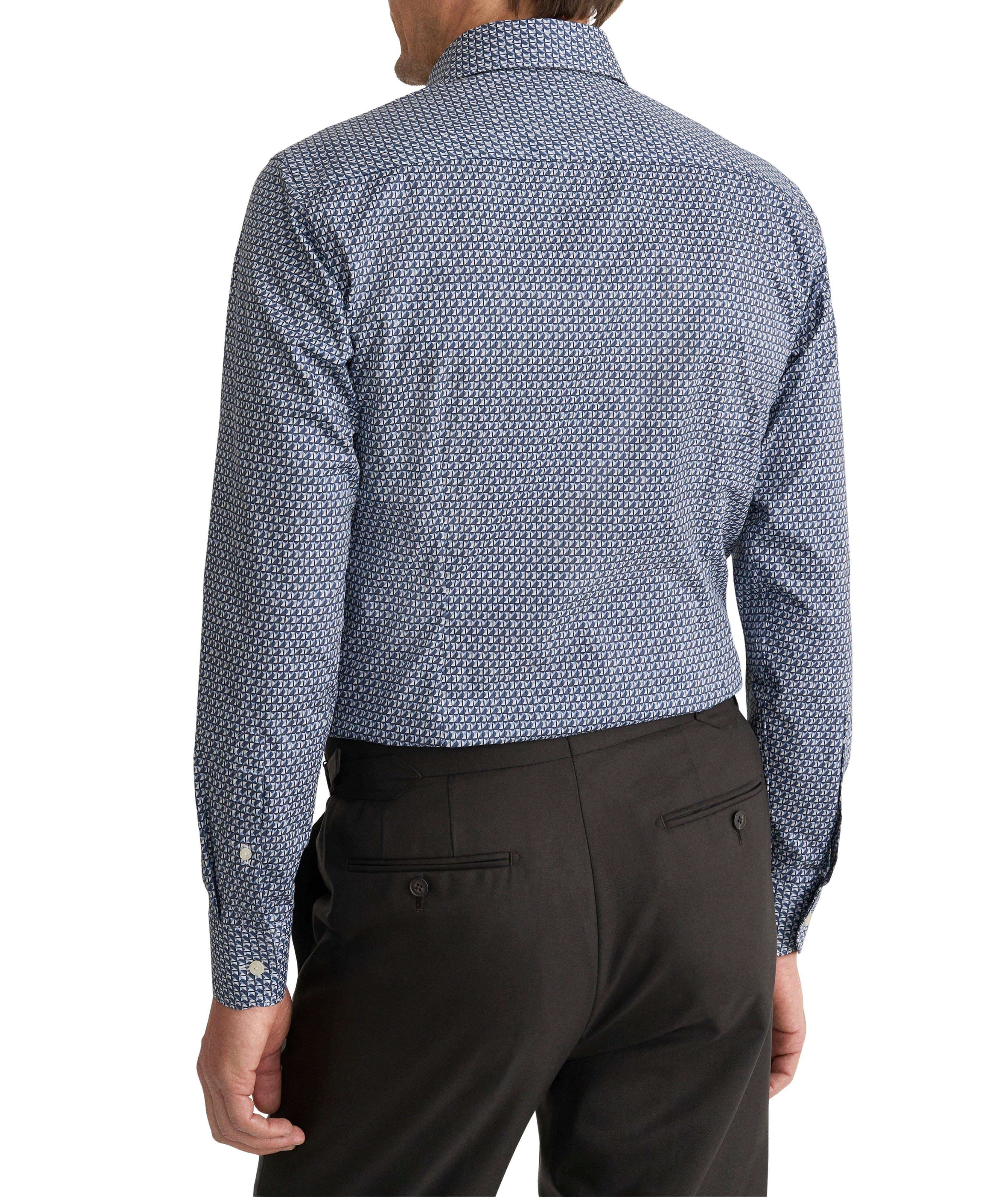 Slim-Fit Geo Signature Twill Dress Shirt image 3