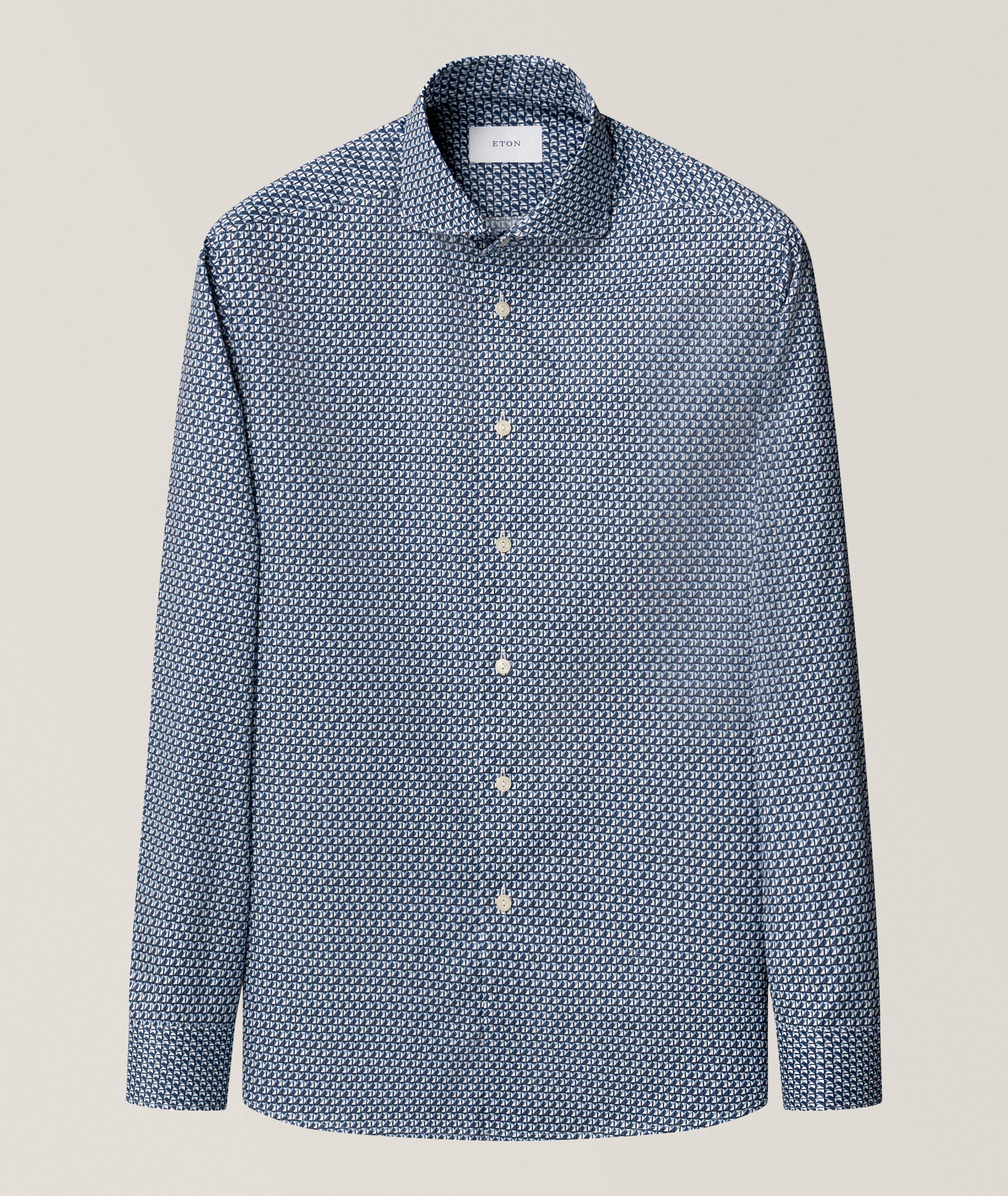 Slim-Fit Geo Signature Twill Dress Shirt image 6