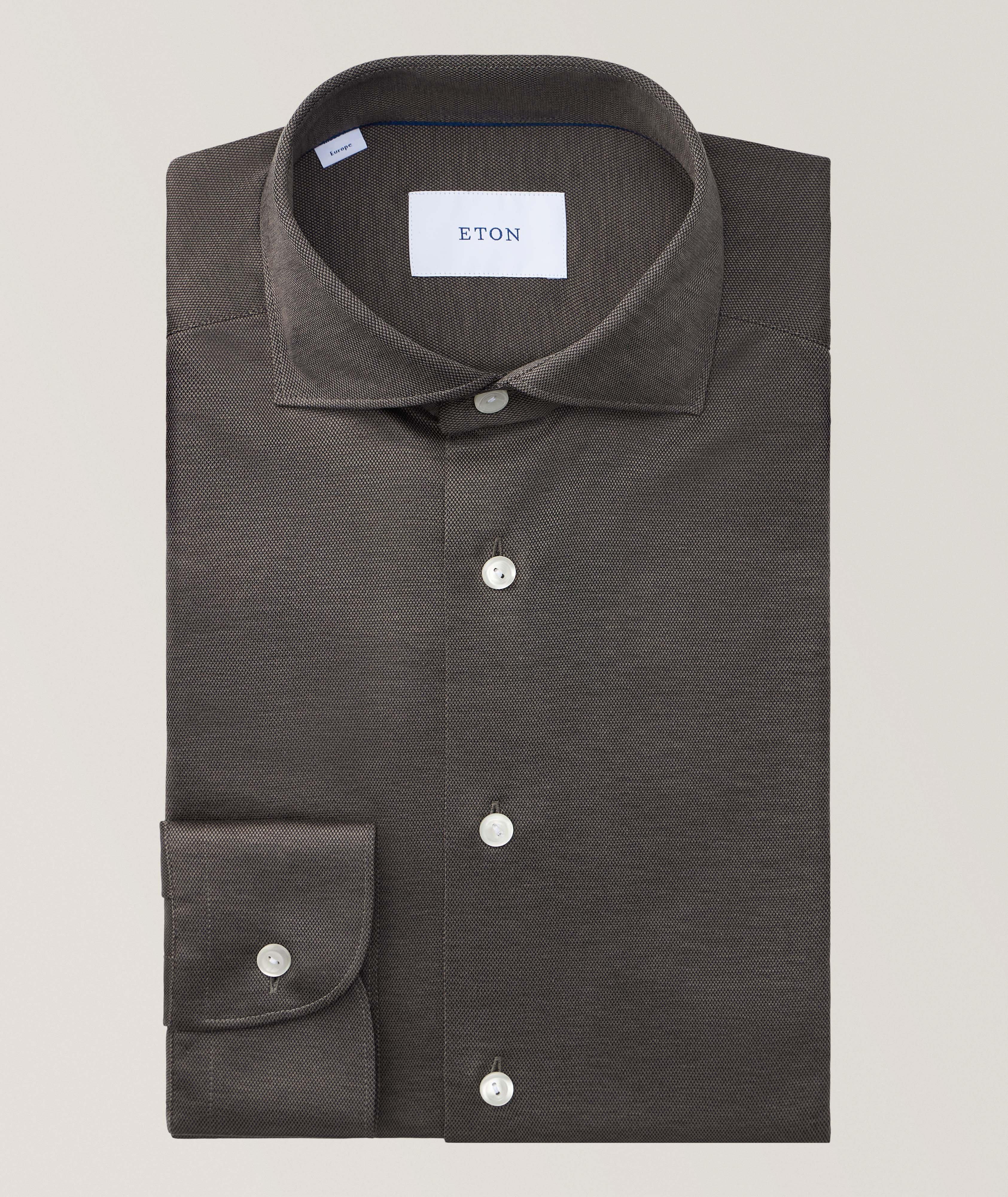 Eton Slim-Fit Filo Di Scozia Knit Dress Shirt