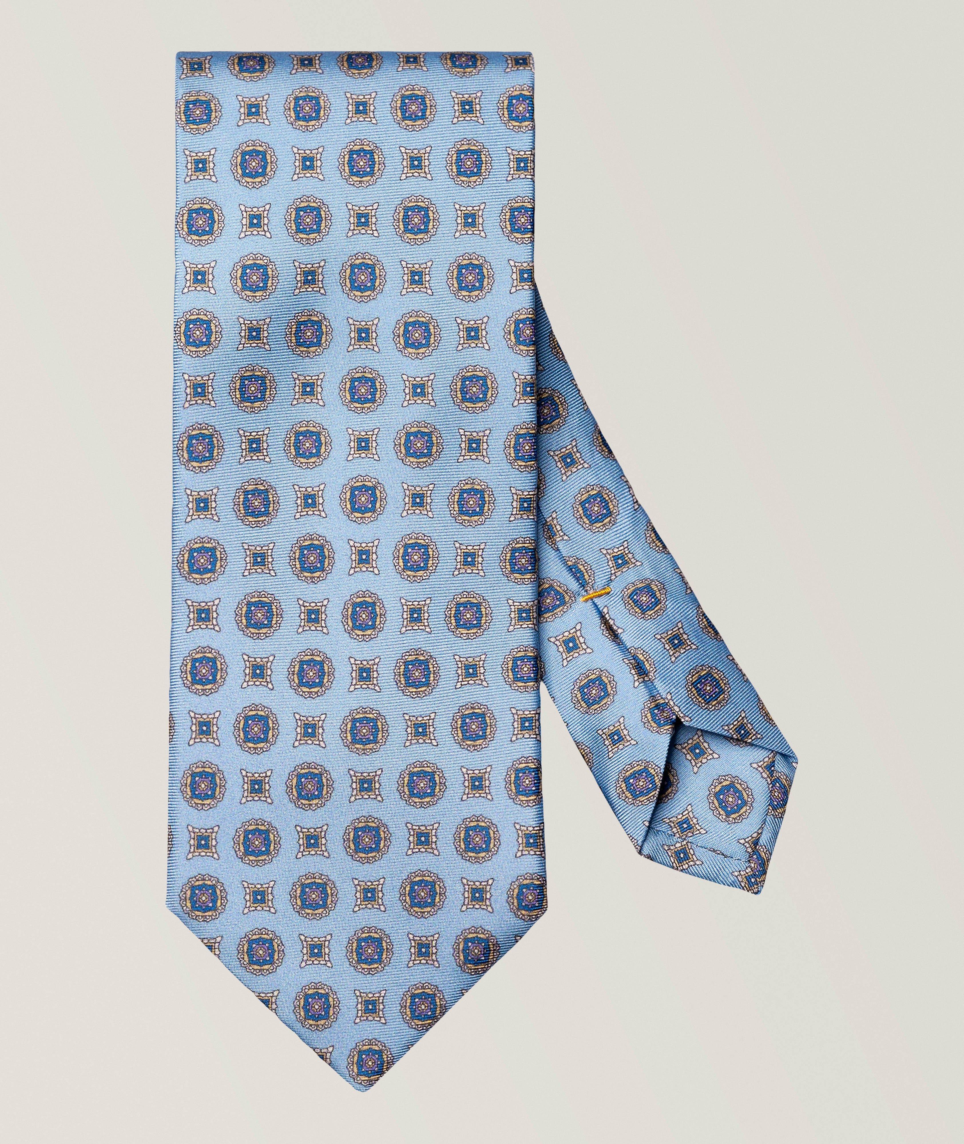 Eton Medallion-Print Silk Tie