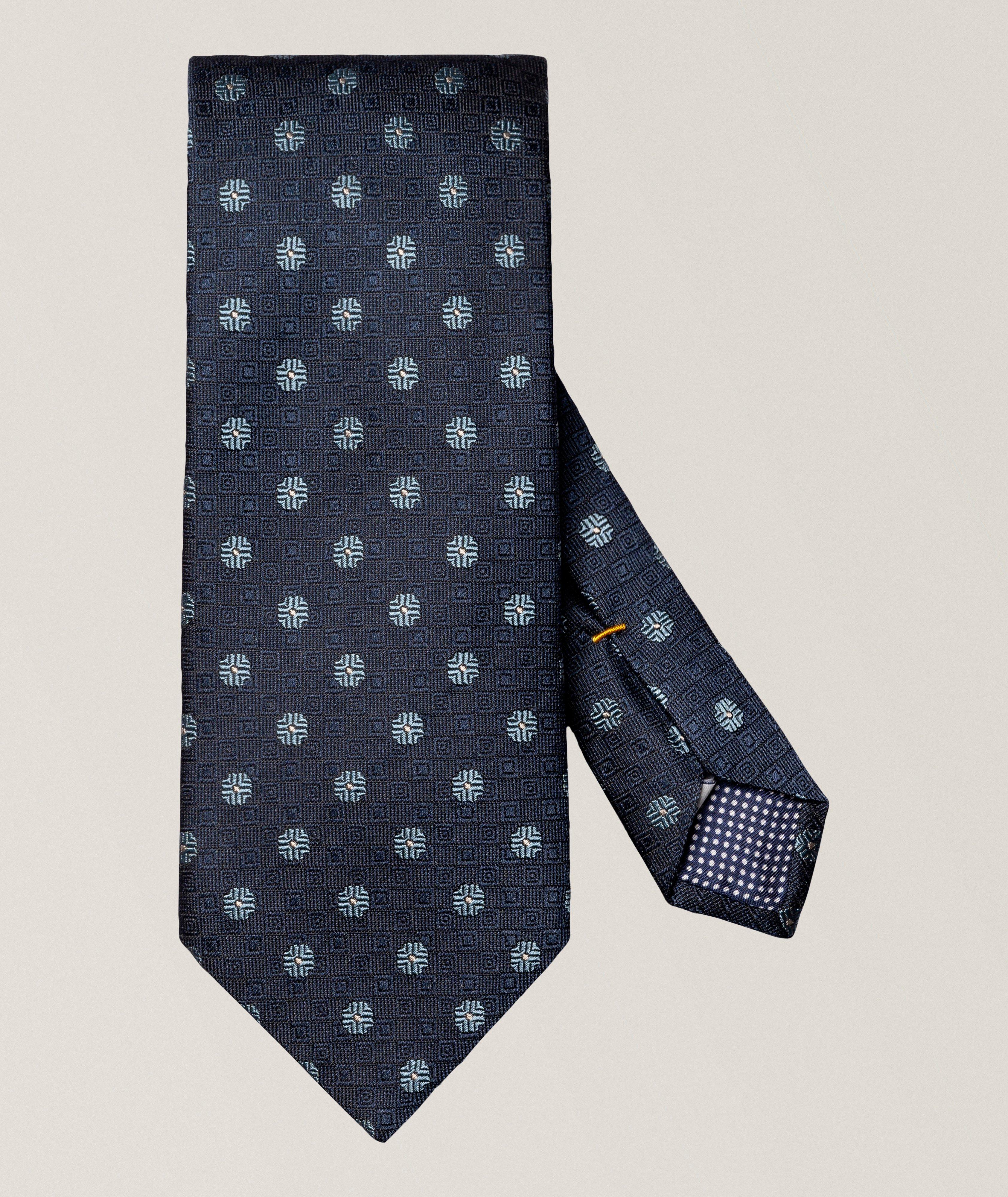 Eton Floral Woven Shantung Silk Tie
