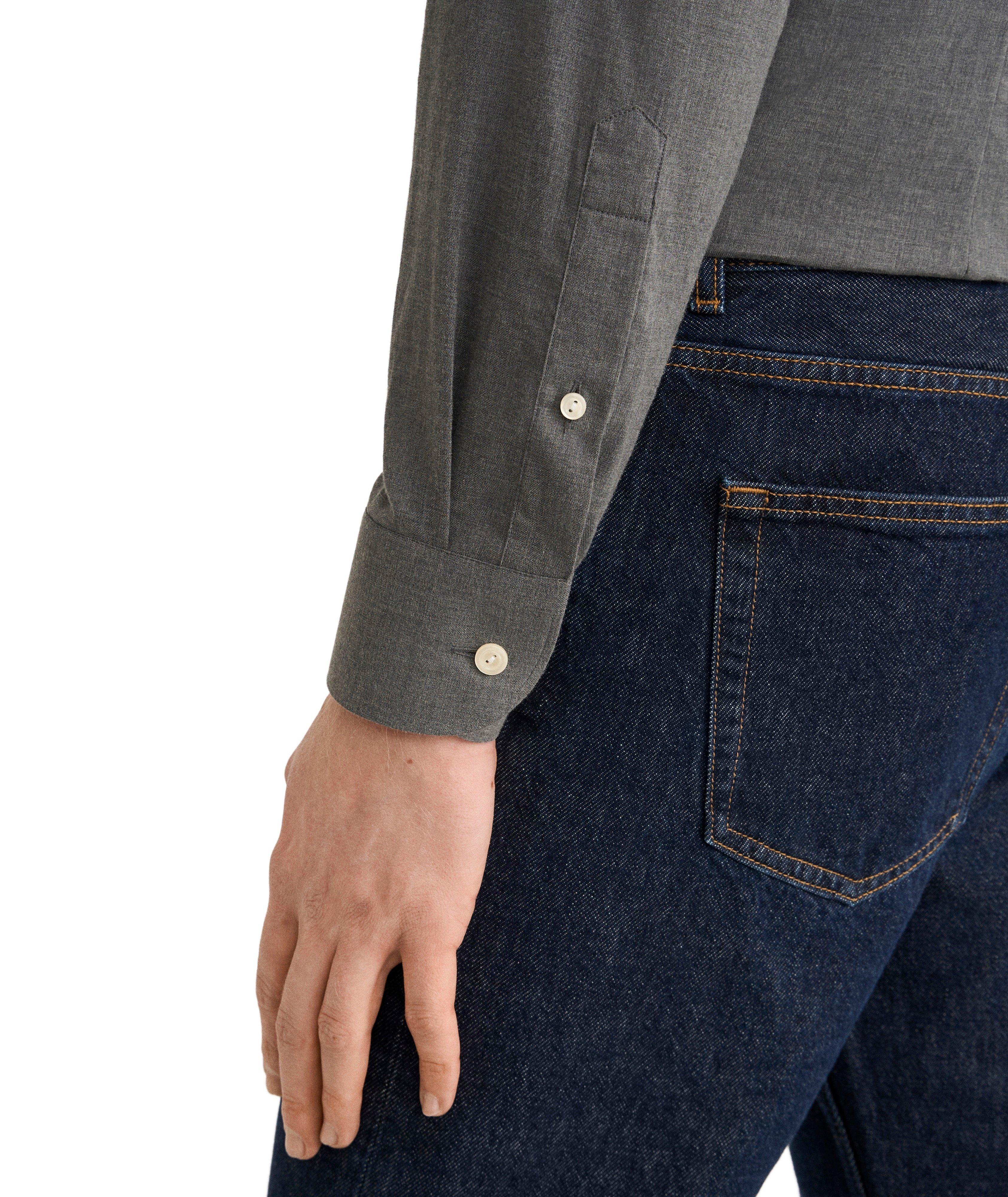 Slim-Fit Solid Signature Flannel Shirt image 5