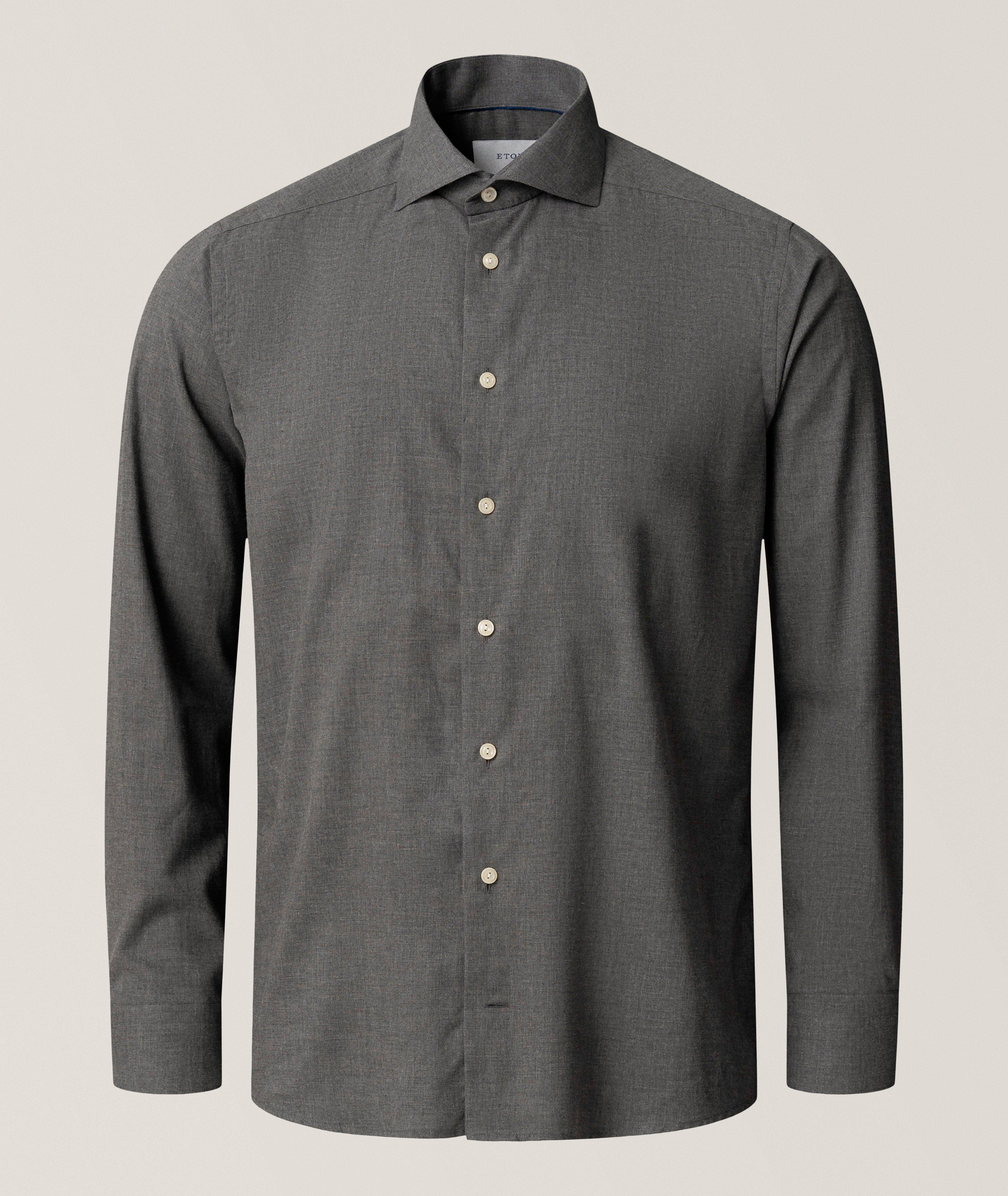 Slim-Fit Solid Signature Flannel Shirt image 6