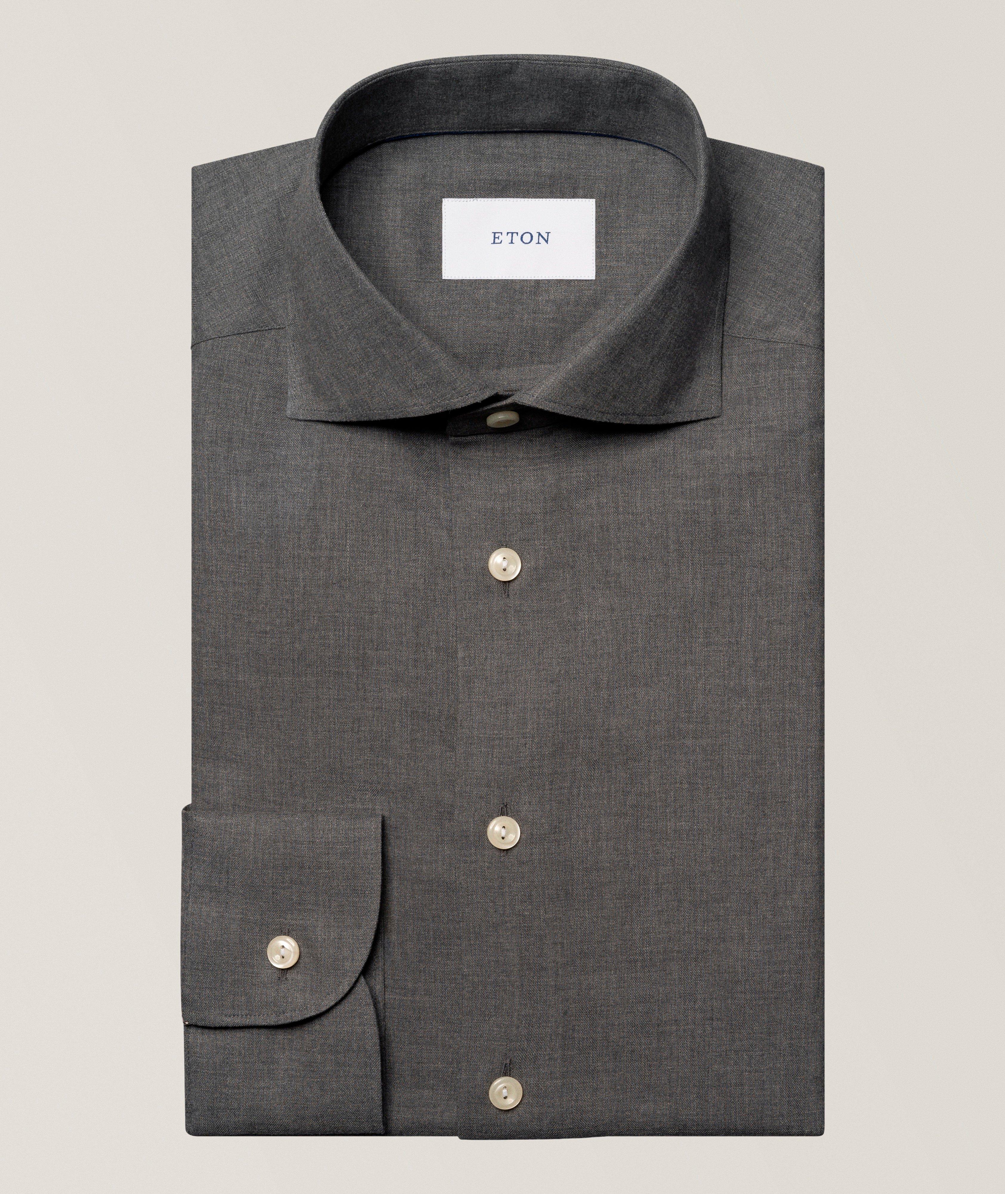 Slim-Fit Solid Signature Flannel Shirt image 0