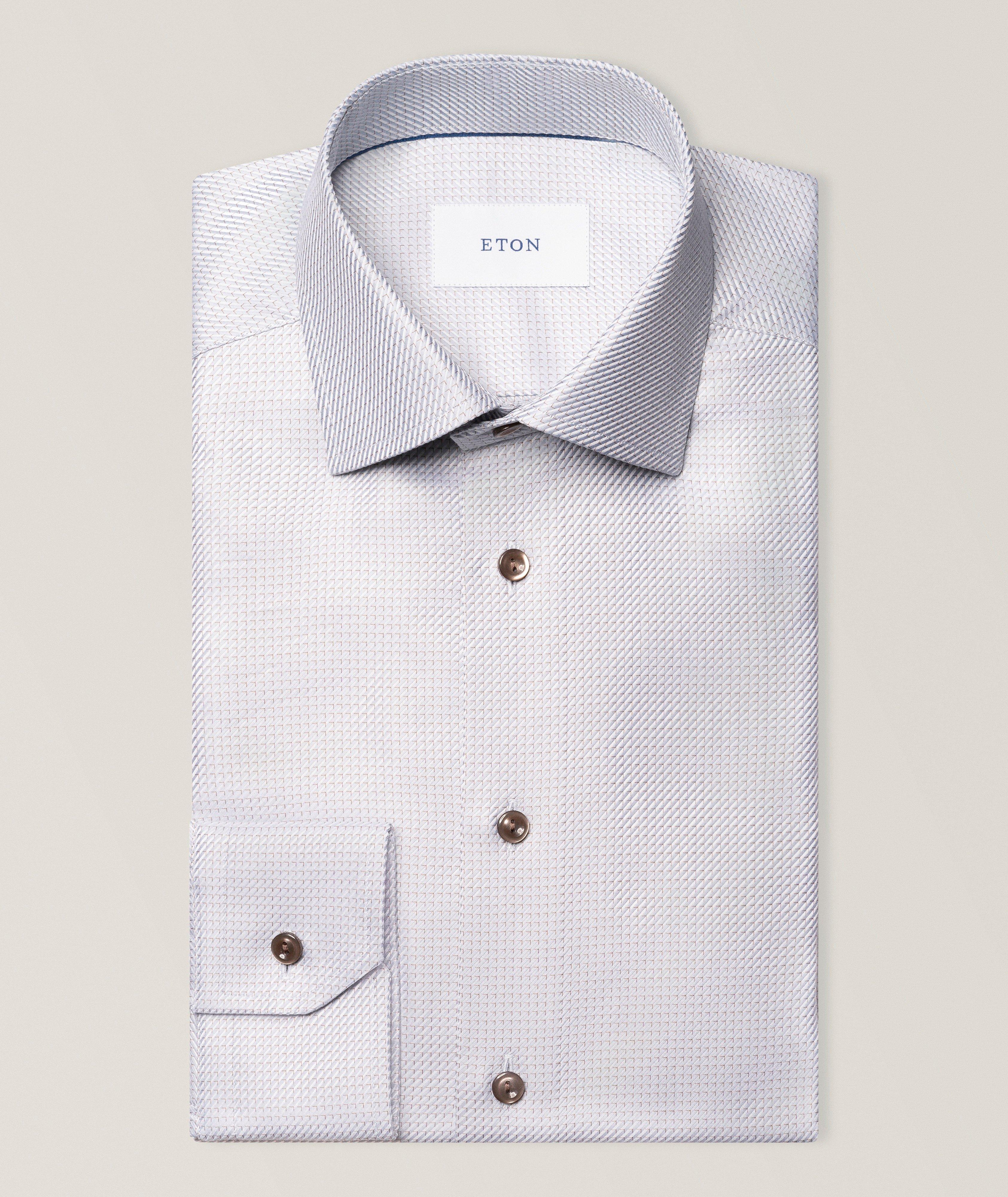 Contemporary-Fit Micro-Check King Twill Shirt image 0