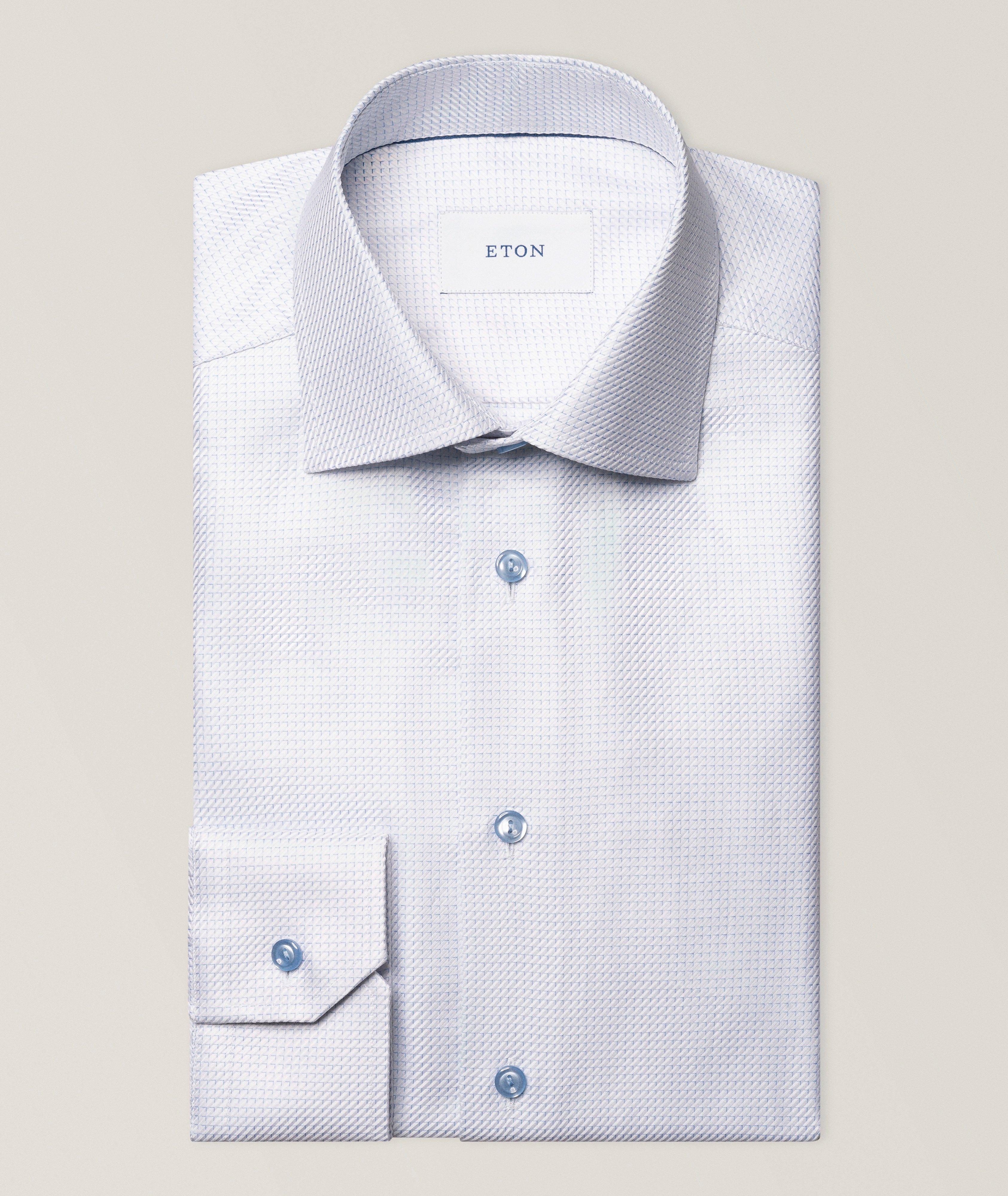 Eton Contemporary-Fit Micro-Check King Twill Shirt