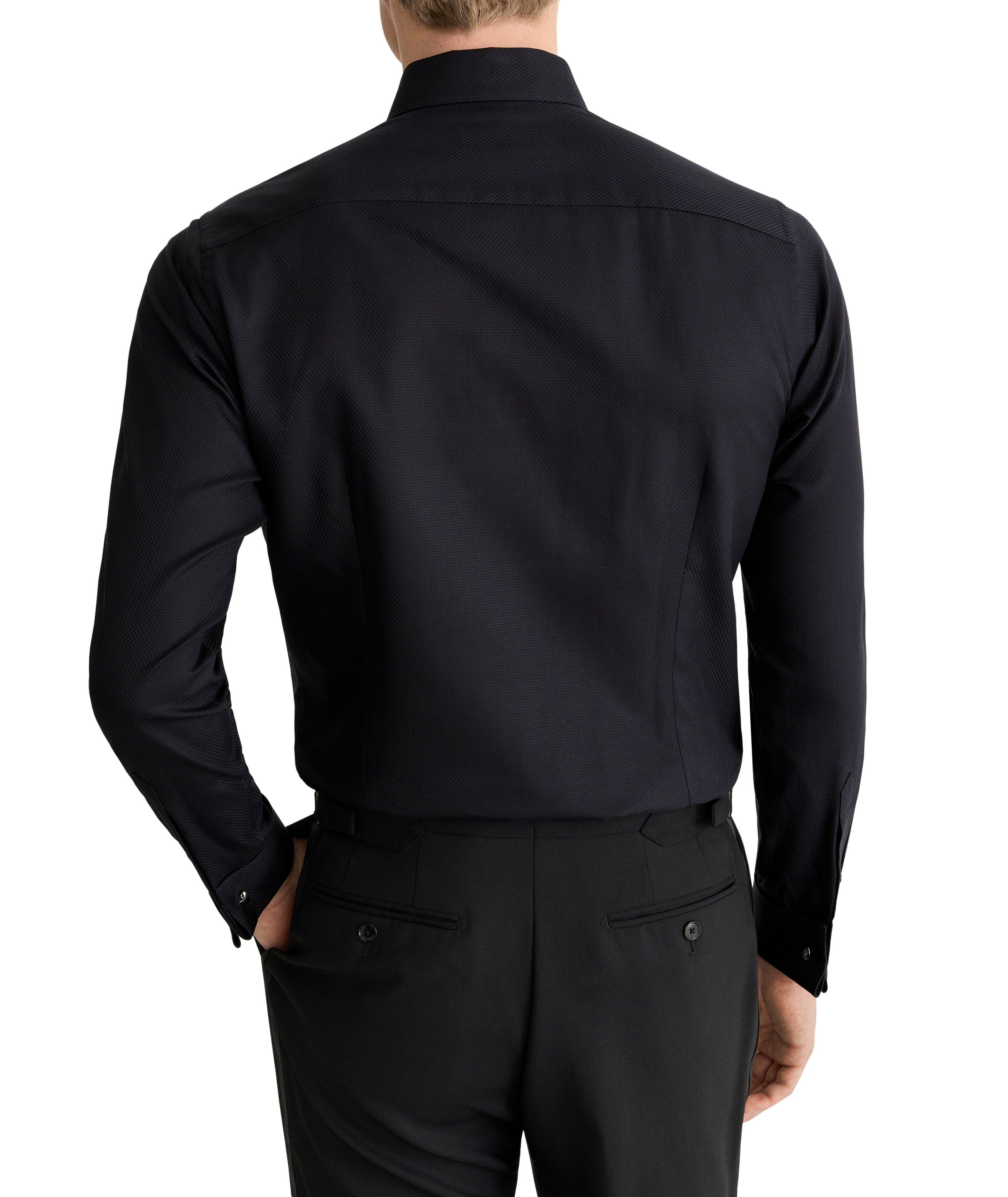 Slim-Fit Semi-Solid Fly Front Evening Shirt image 3