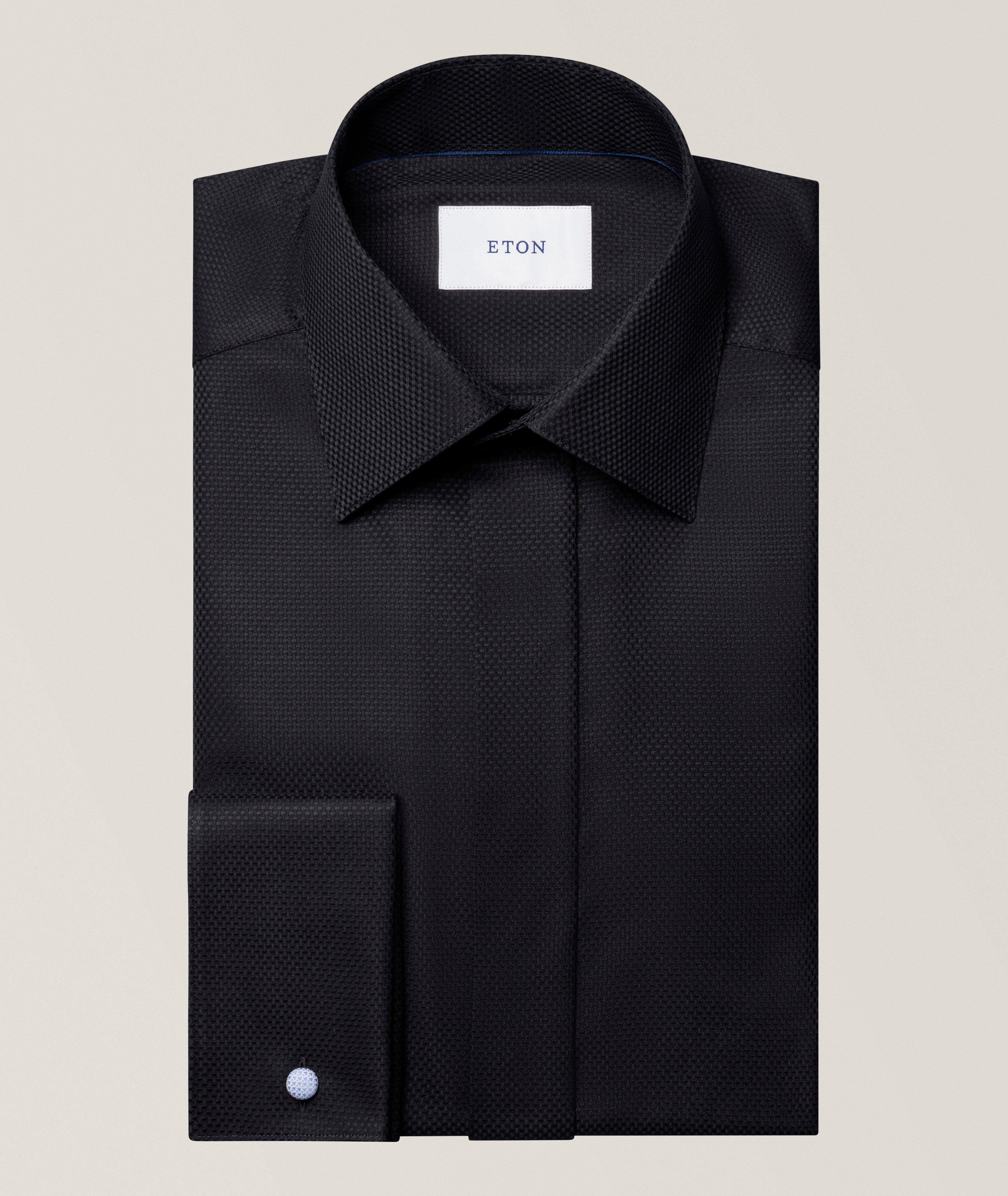 Slim-Fit Semi-Solid Fly Front Evening Shirt image 0