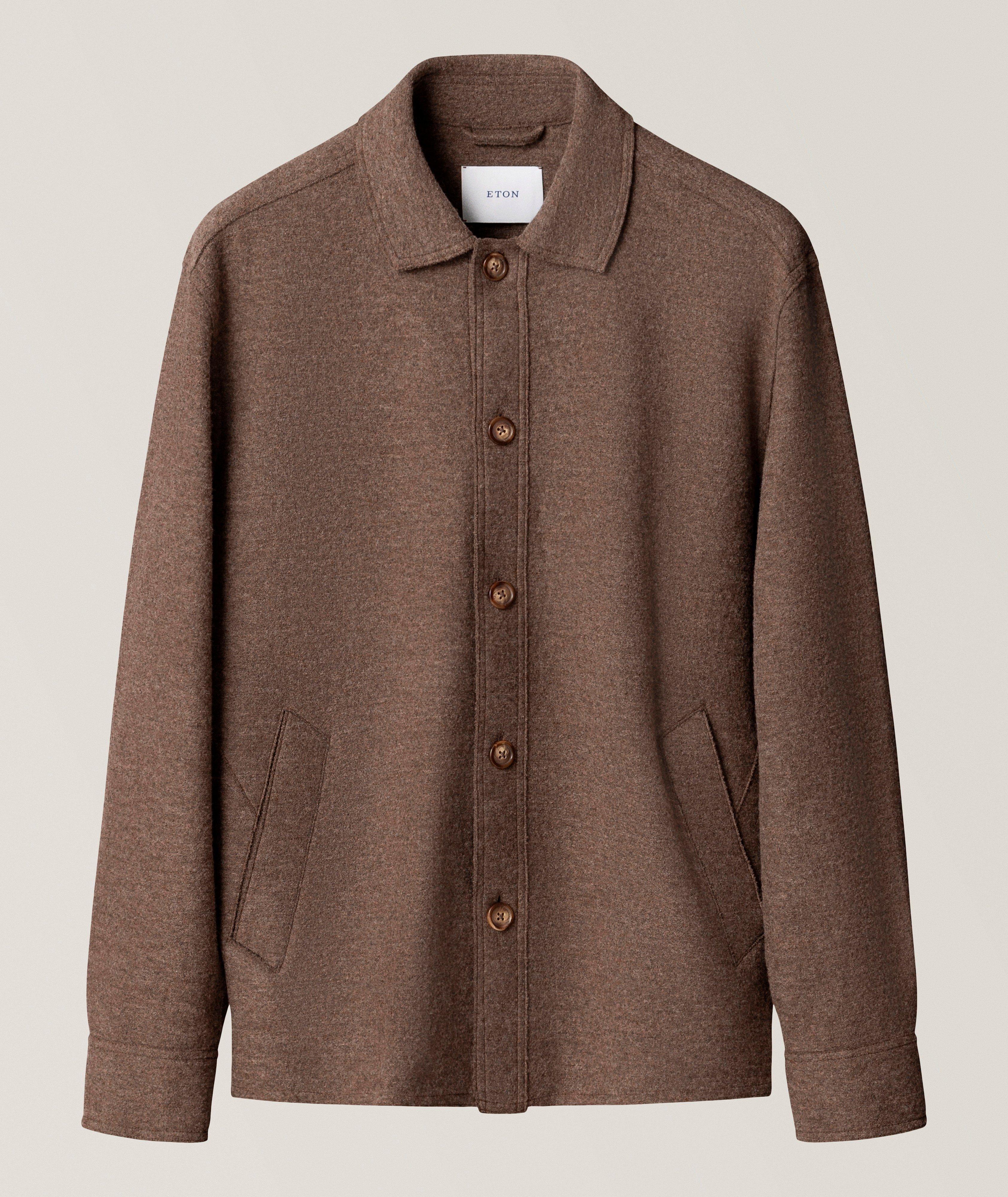Eton Veste chemise laine bouillie mélange