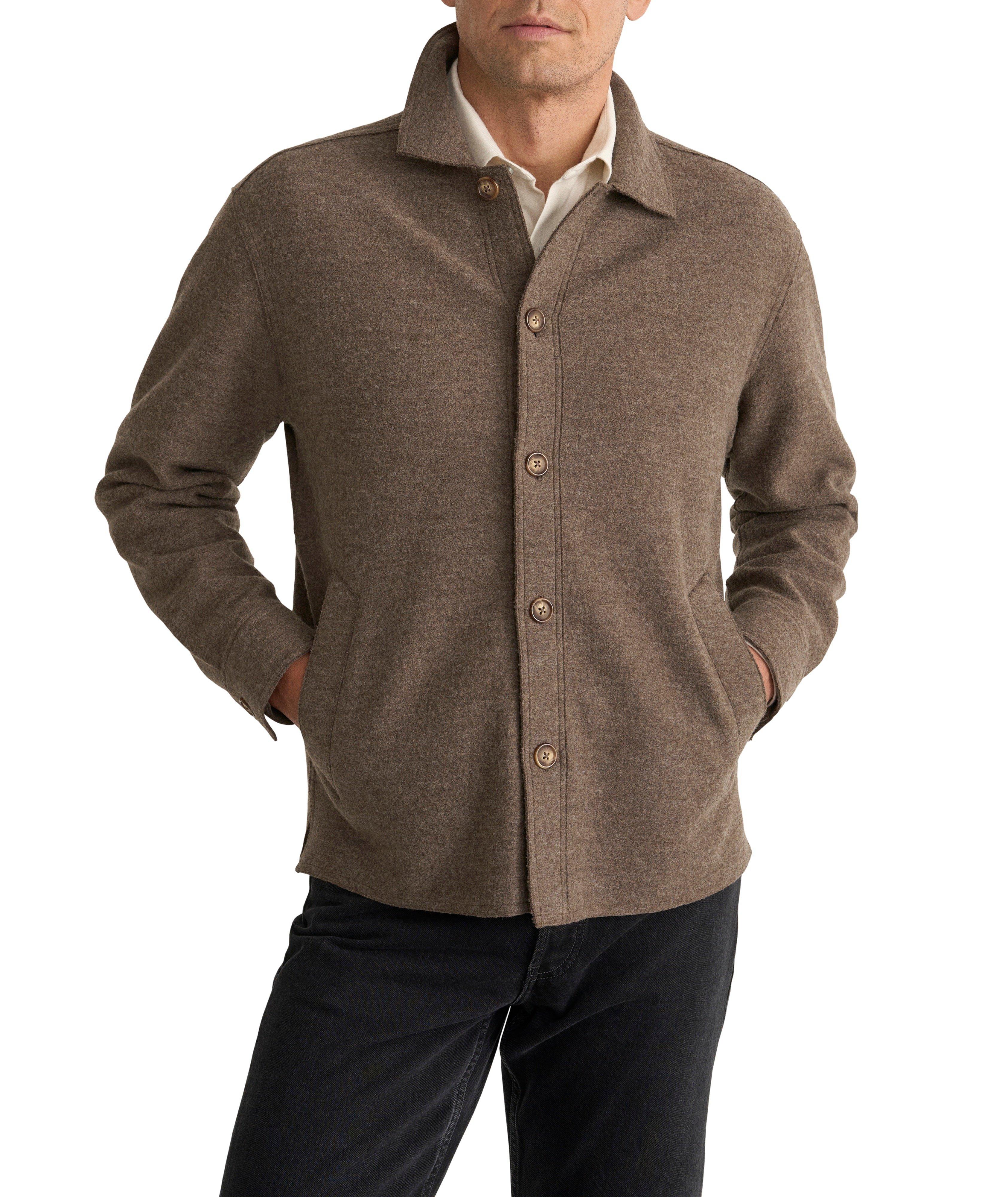 Veste chemise laine bouillie mélange image 2
