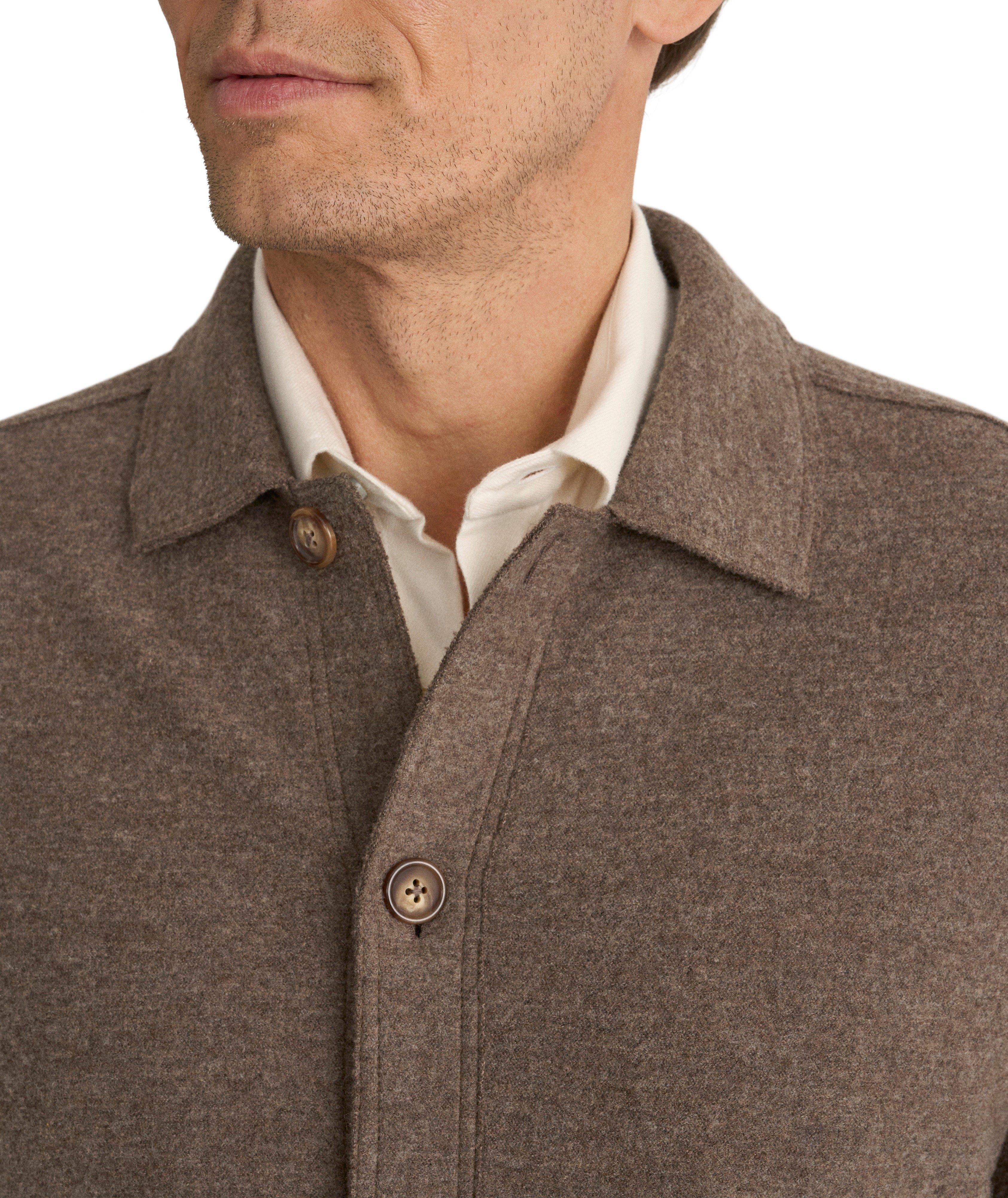Veste chemise laine bouillie mélange image 4