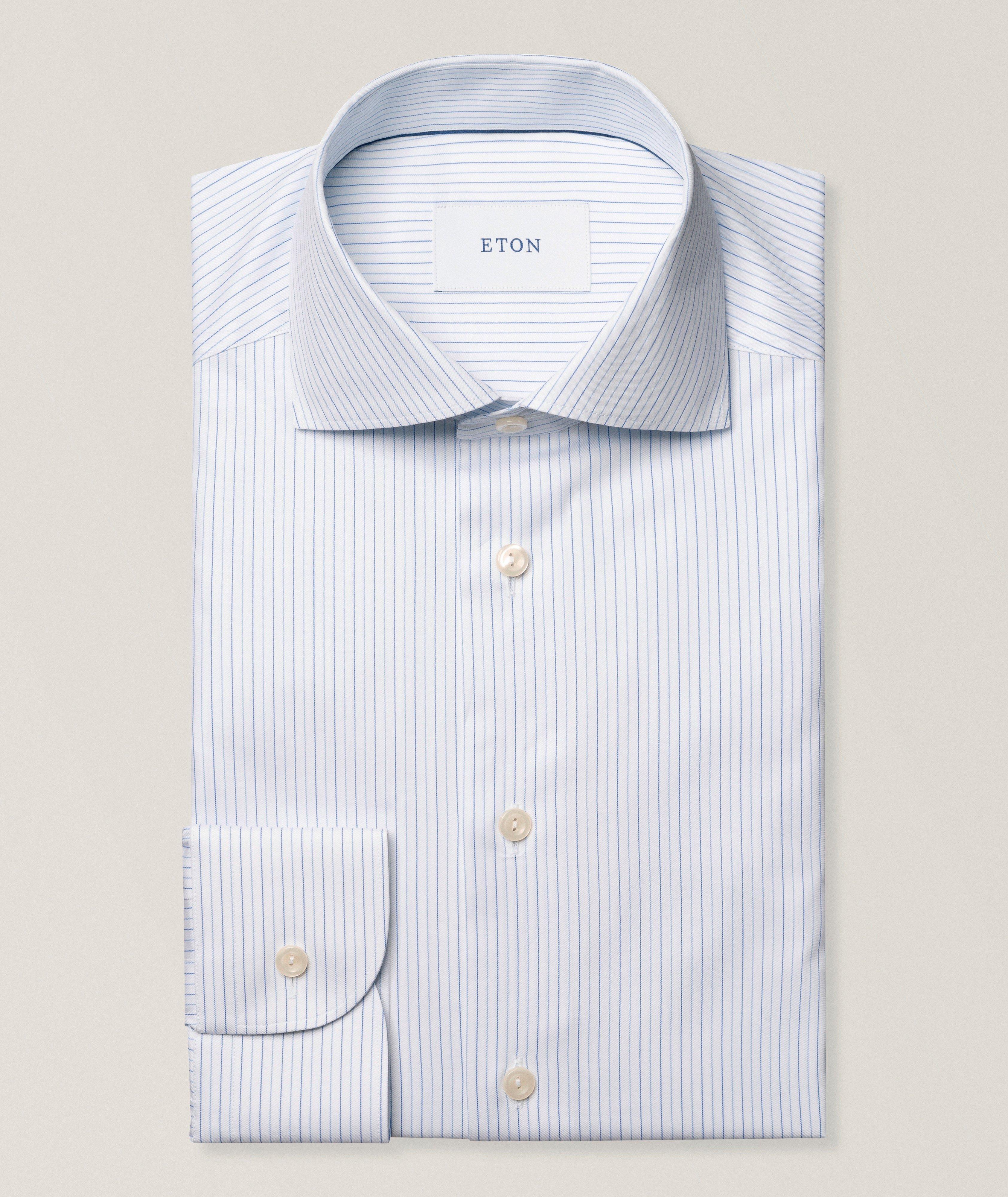 Eton Slim-Fit Striped Fine Twill Shirt