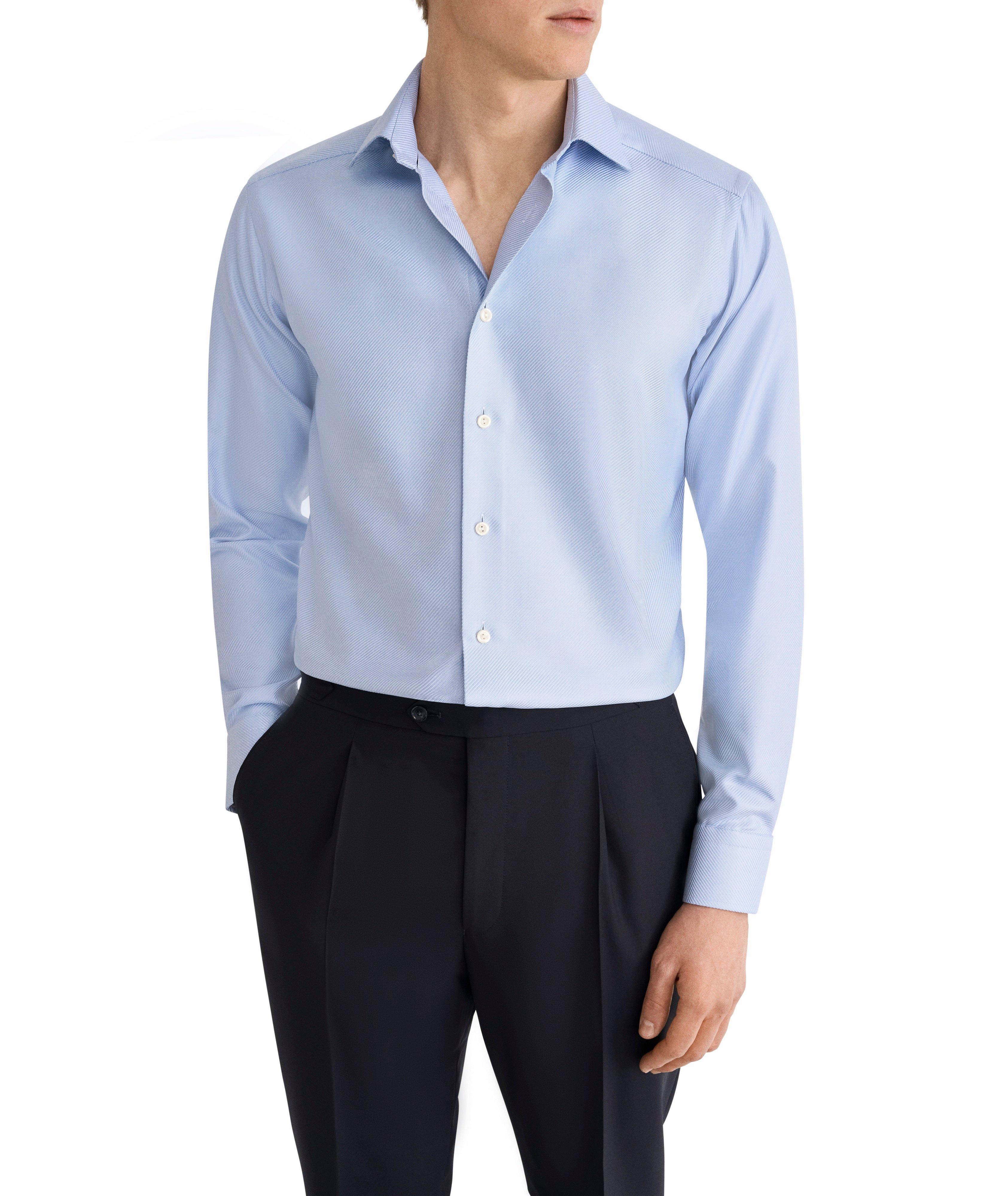 Slim-Fit Semi-Solid King Twill Dress Shirt image 2