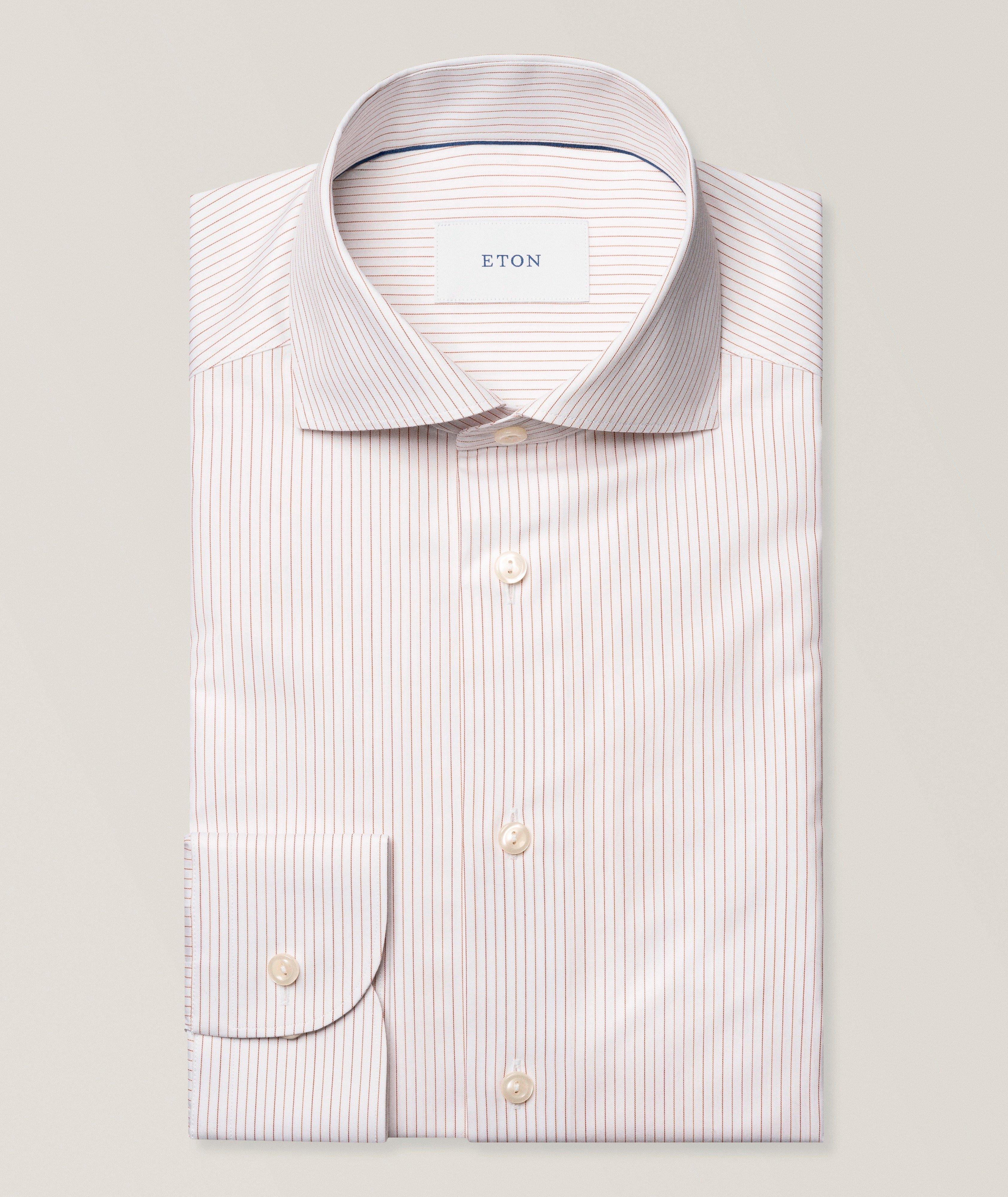 Eton Slim-Fit Striped Fine Twill Shirt