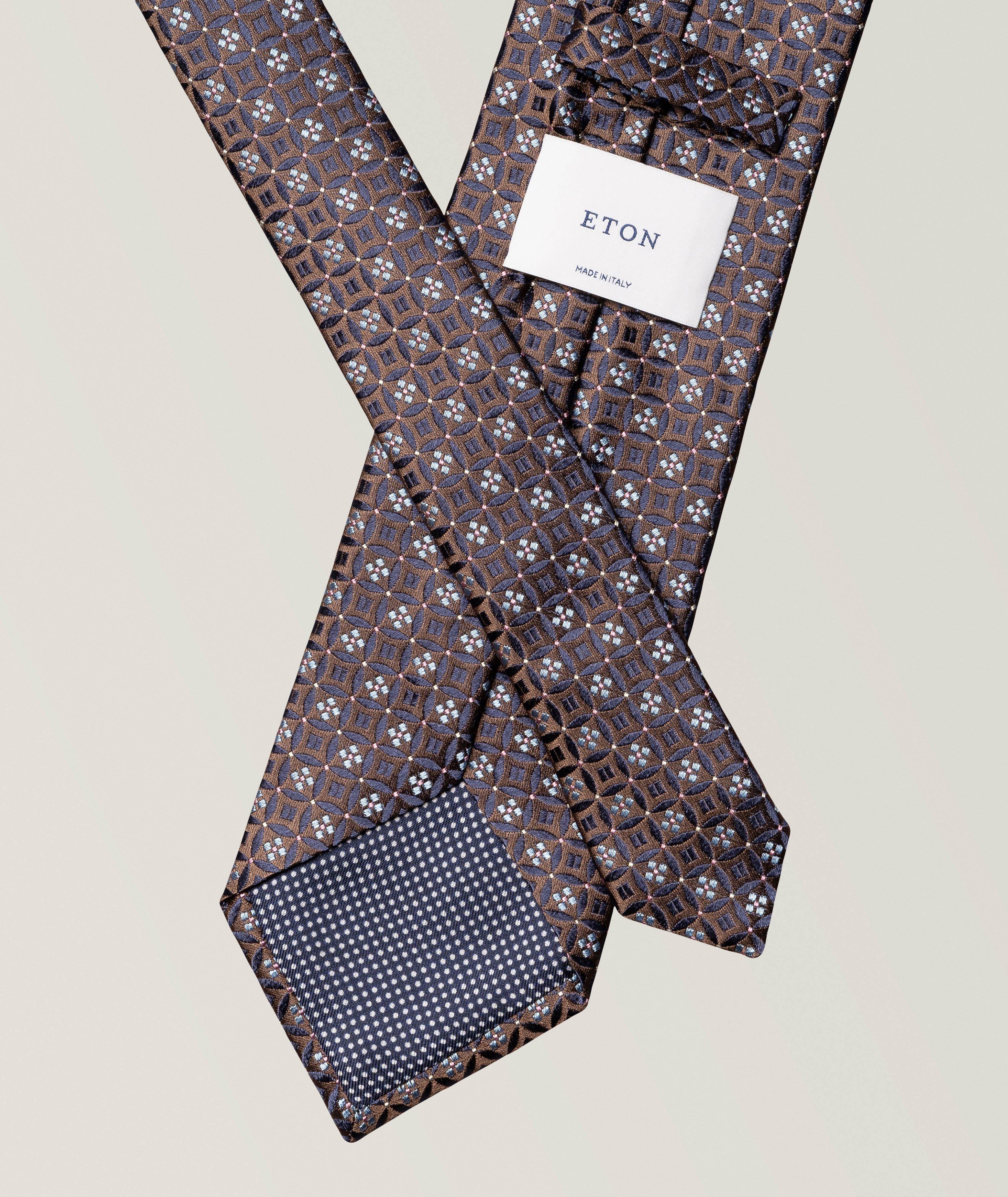 Floral Medallion Woven Silk Tie image 1